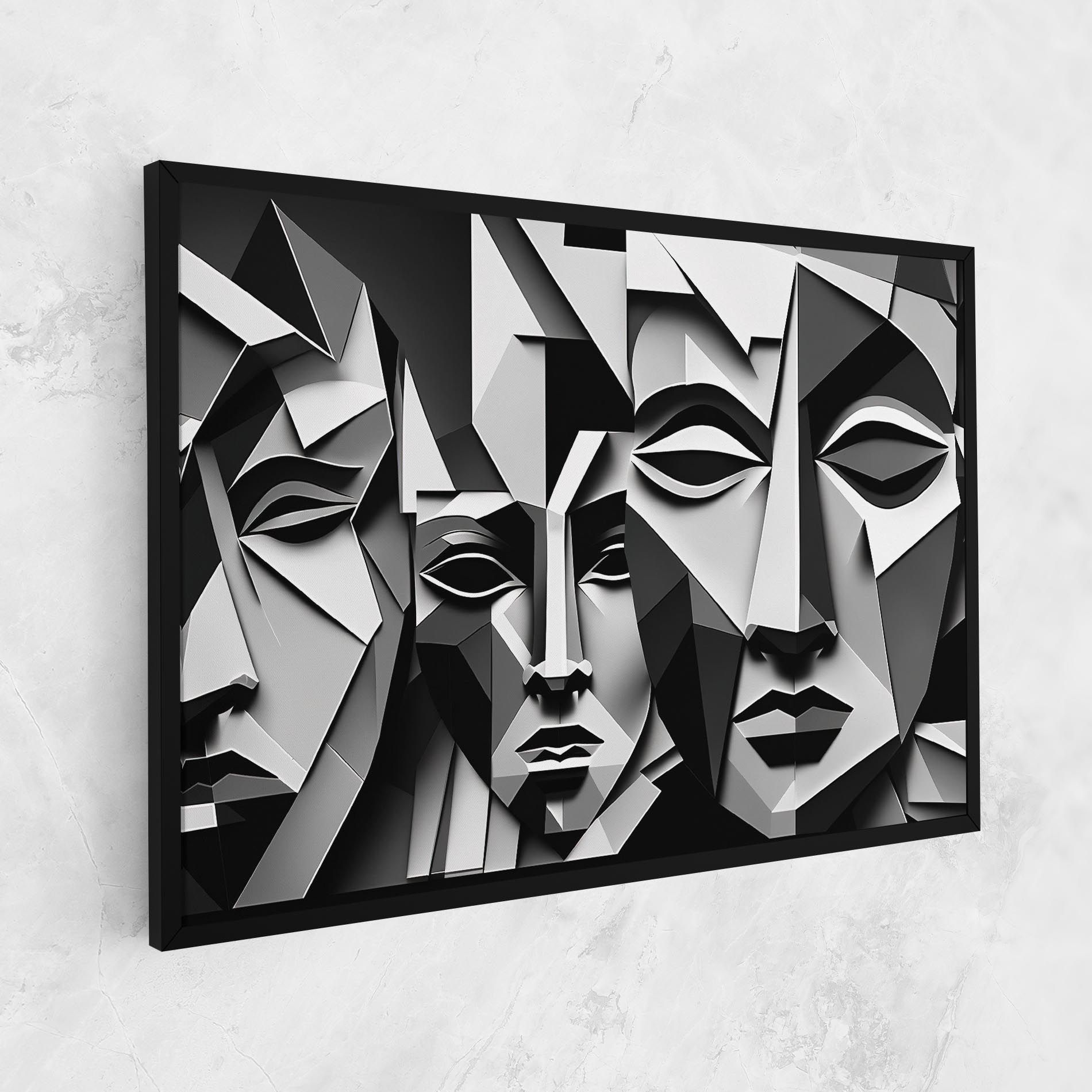 Grey Faces Collage mockup 1