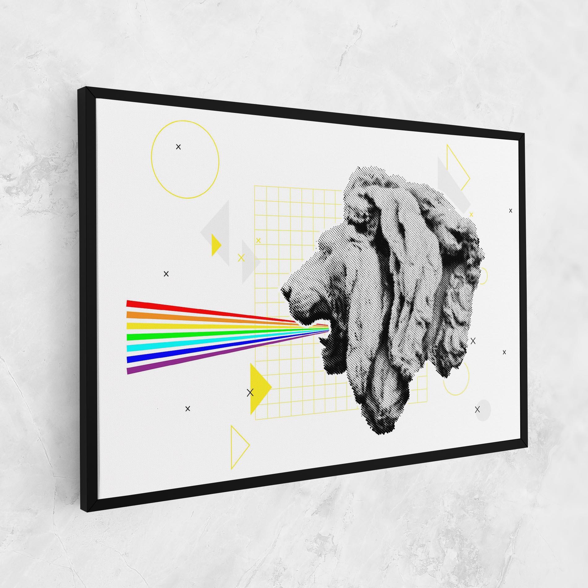 Tablou Canvas Lion Collage mockup 1