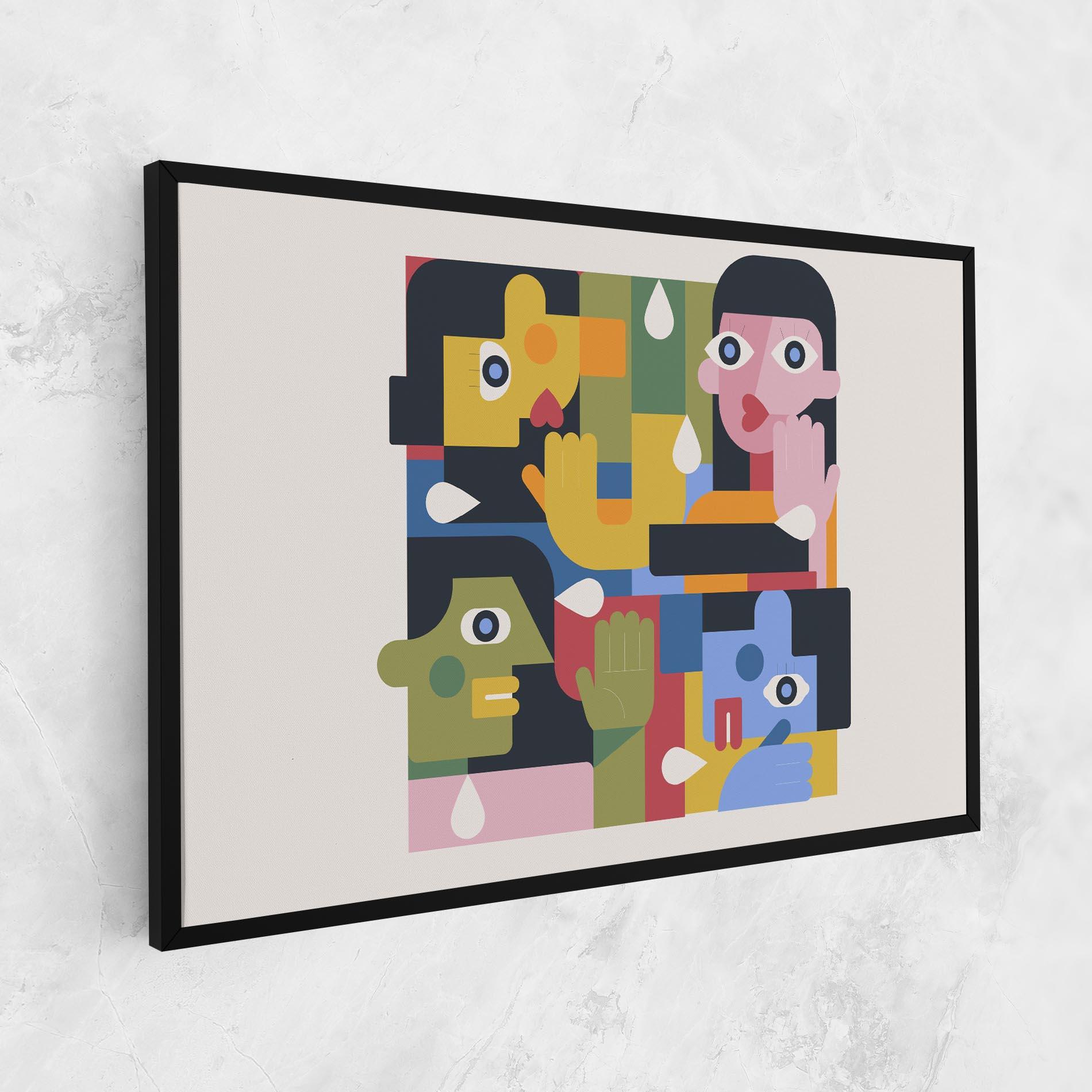 Tablou Canvas Minimal People Collage mockup 1