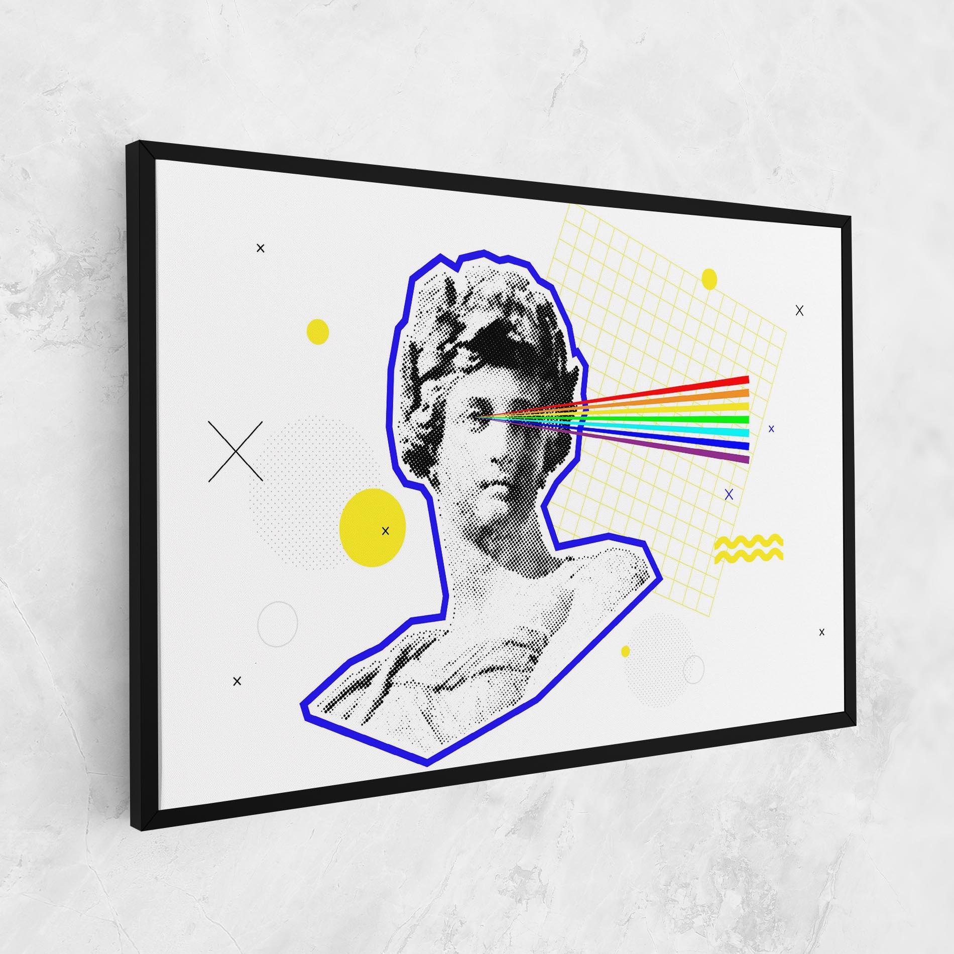 Tablou Canvas Rainbow Statue mockup 1