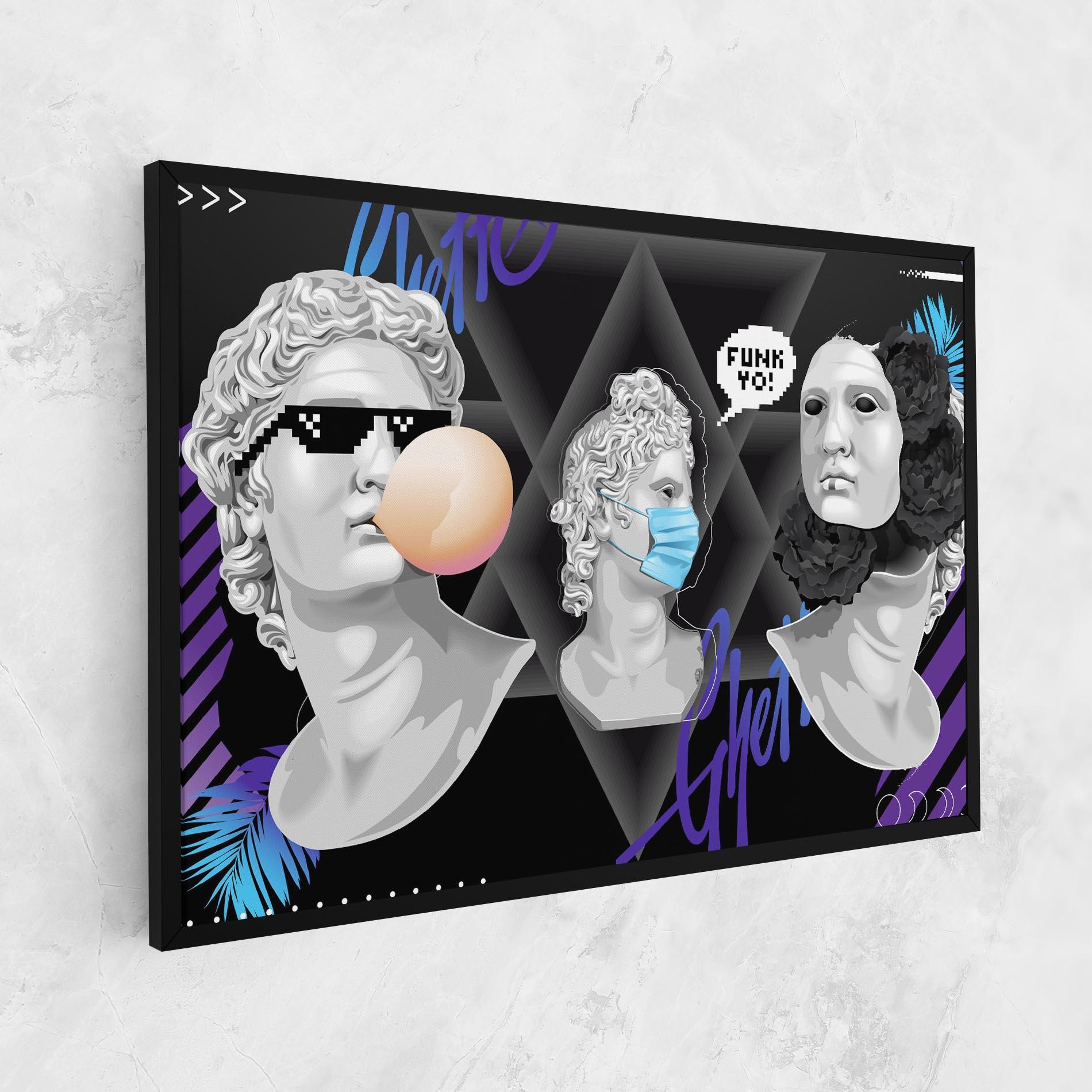 Tablou Canvas Statue Mask mockup 1