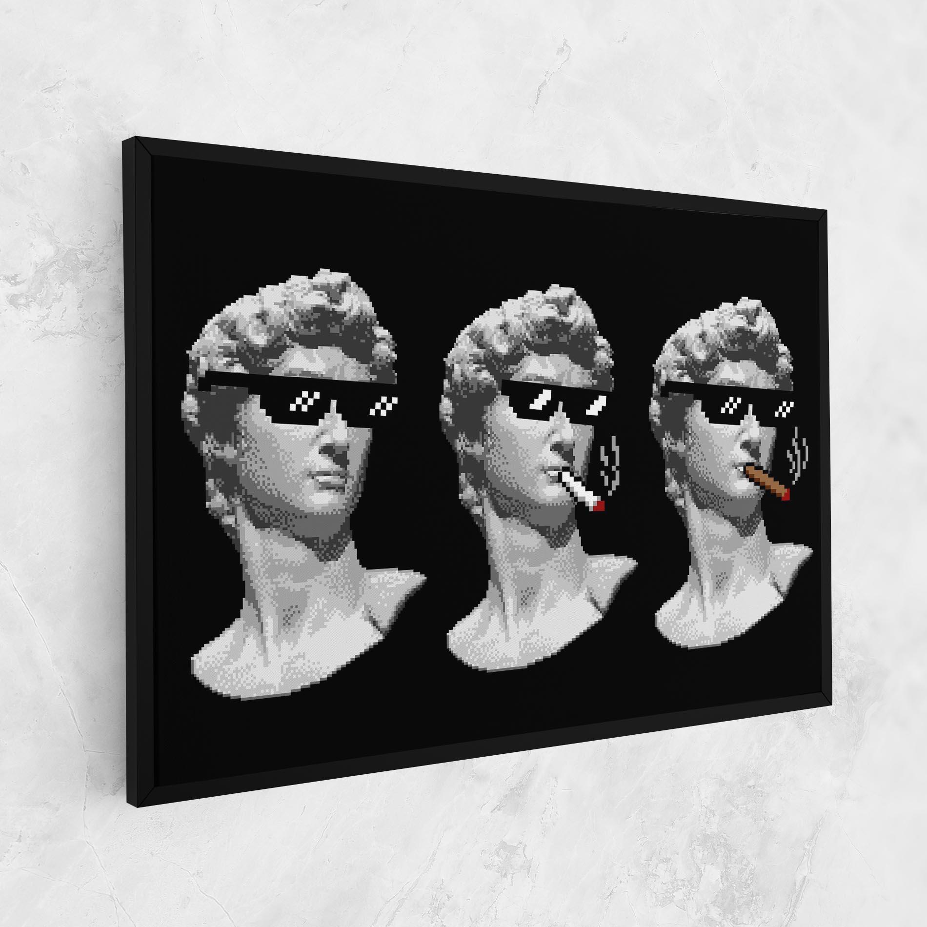 Tablou Canvas Statue Smoking mockup 1