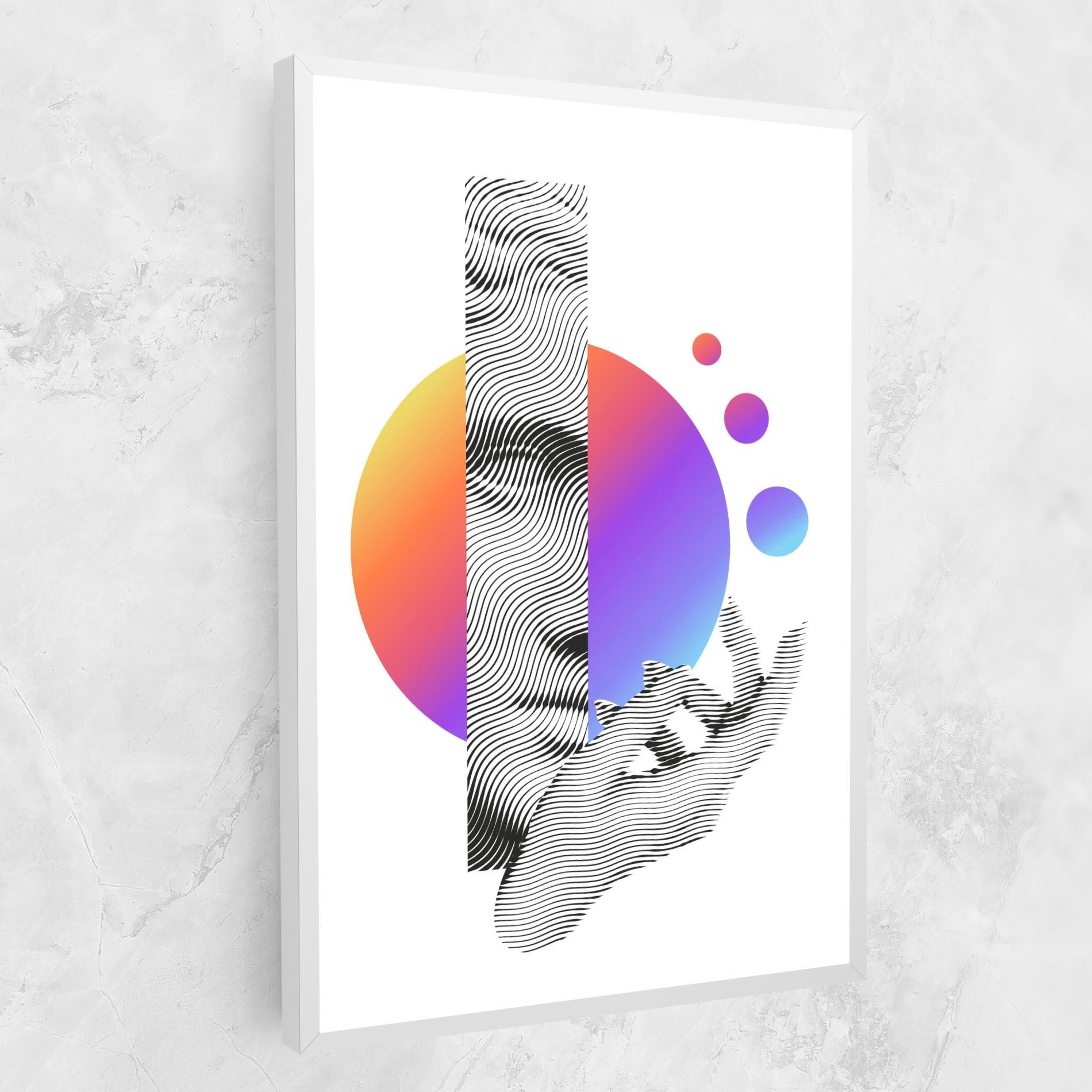 Tablou Canvas Orange Light Statue mockup 1