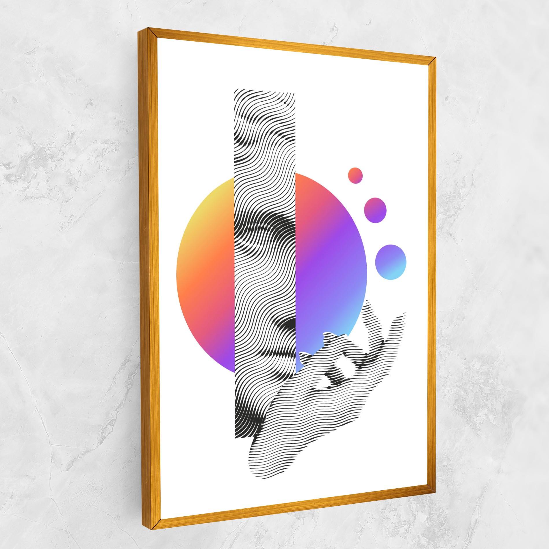 Tablou Canvas Orange Light Statue mockup 1