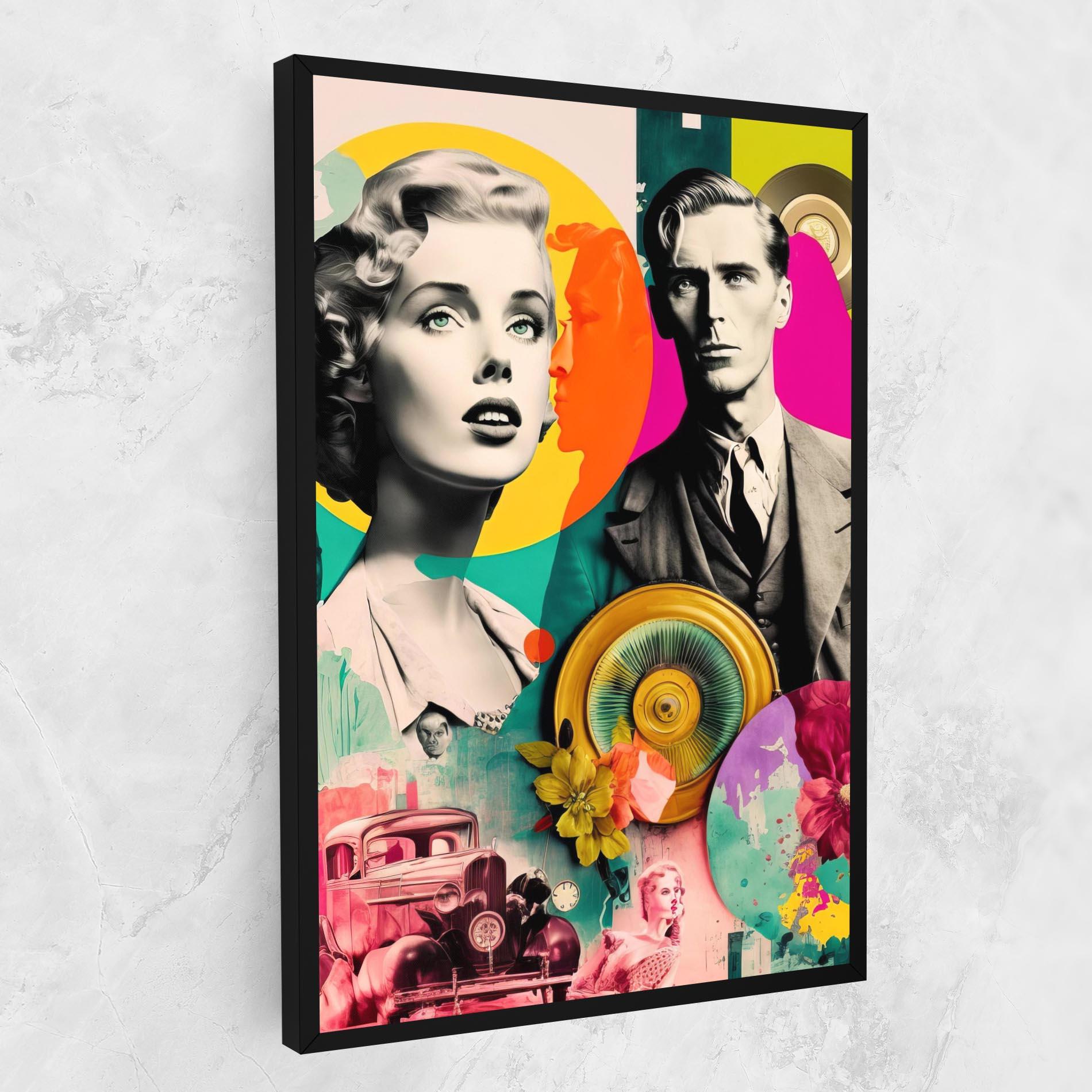Tablou Canvas 60s Retro Collage mockup 1