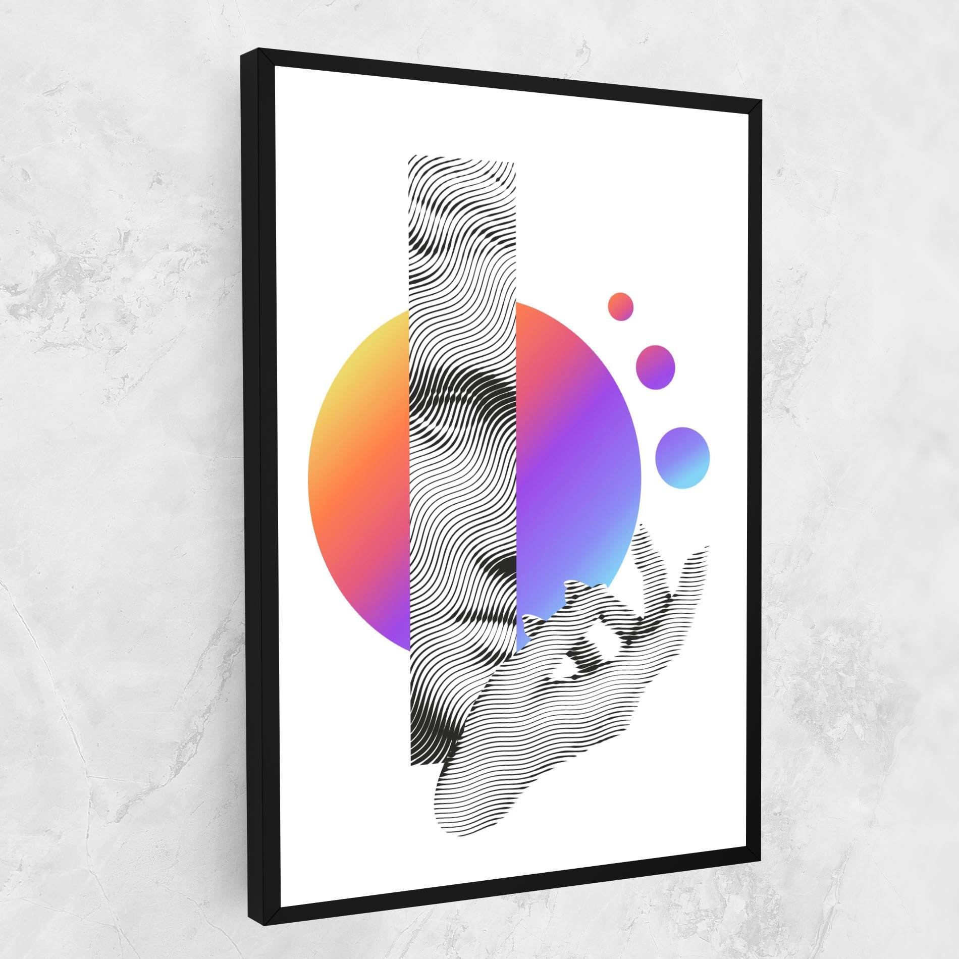 Tablou Canvas Orange Light Statue mockup 1