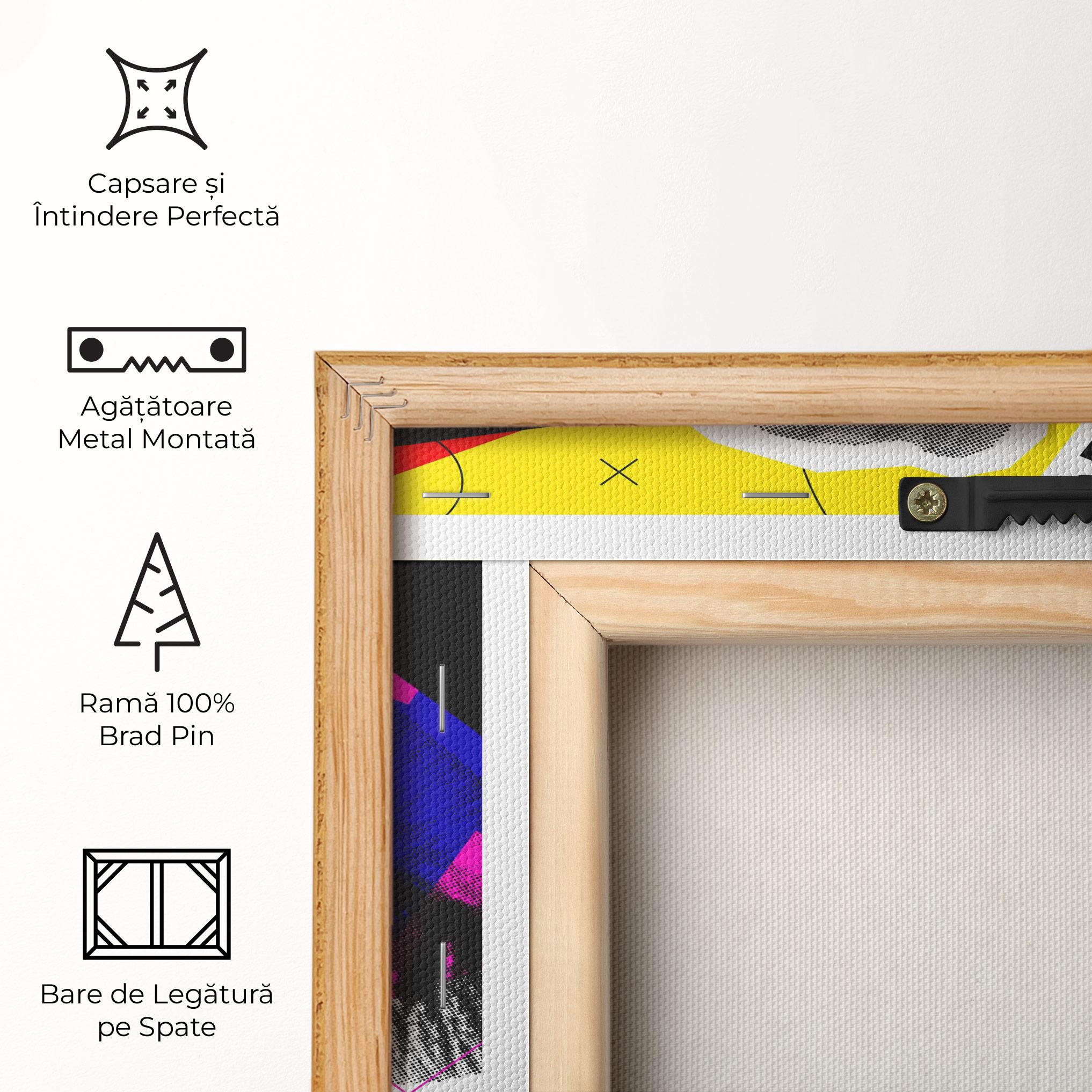 Tablou Canvas Lips Purple Light mockup 5