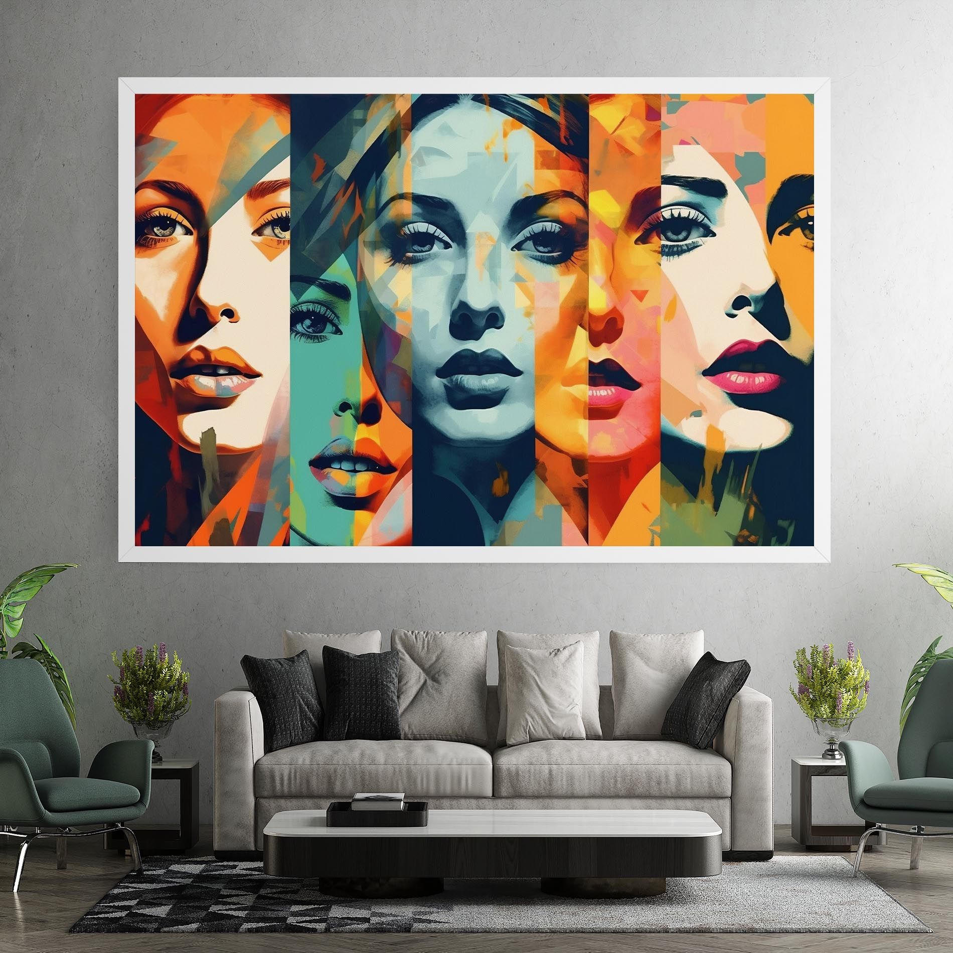 Abstract Face Collage mockup 7