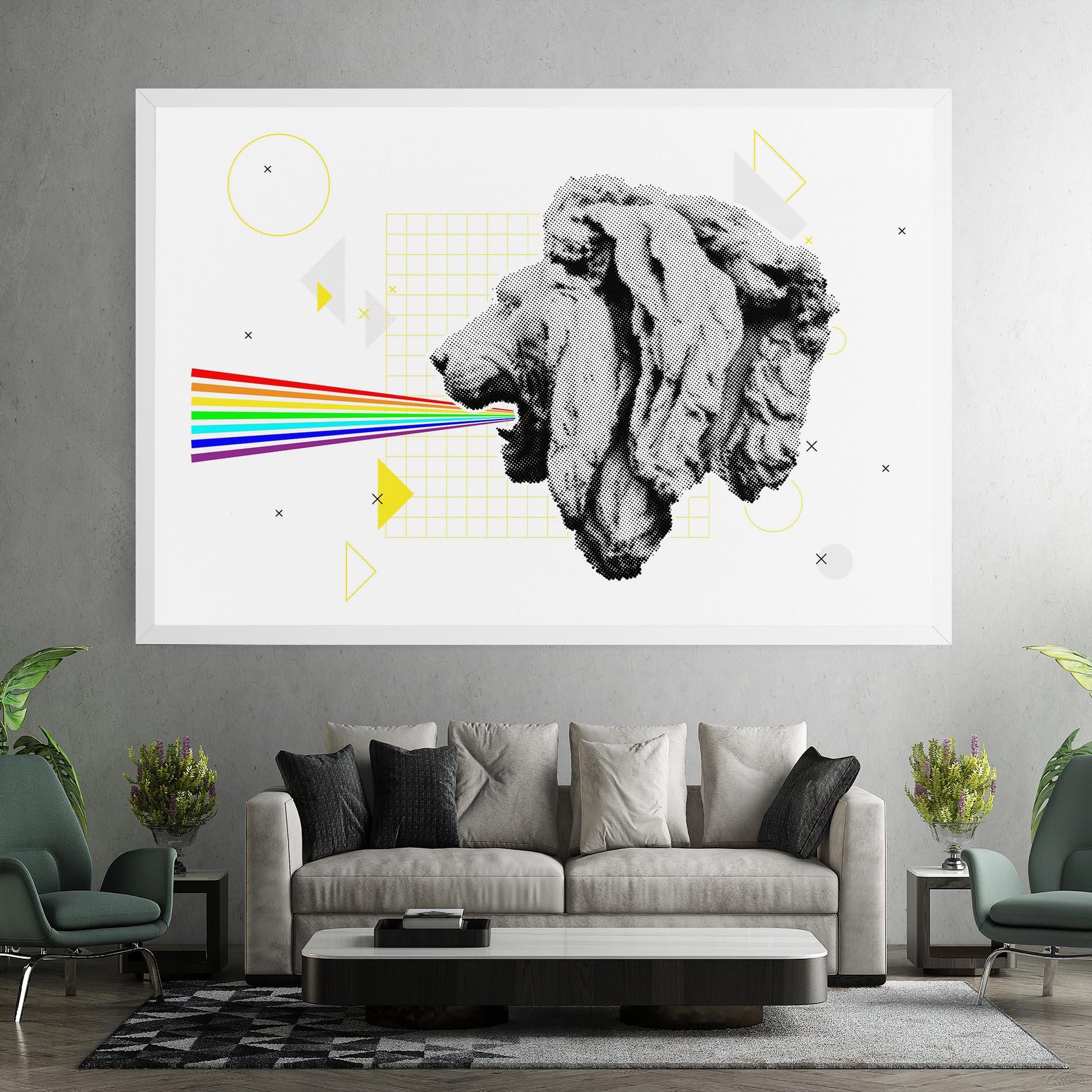 Tablou Canvas Lion Collage mockup 7