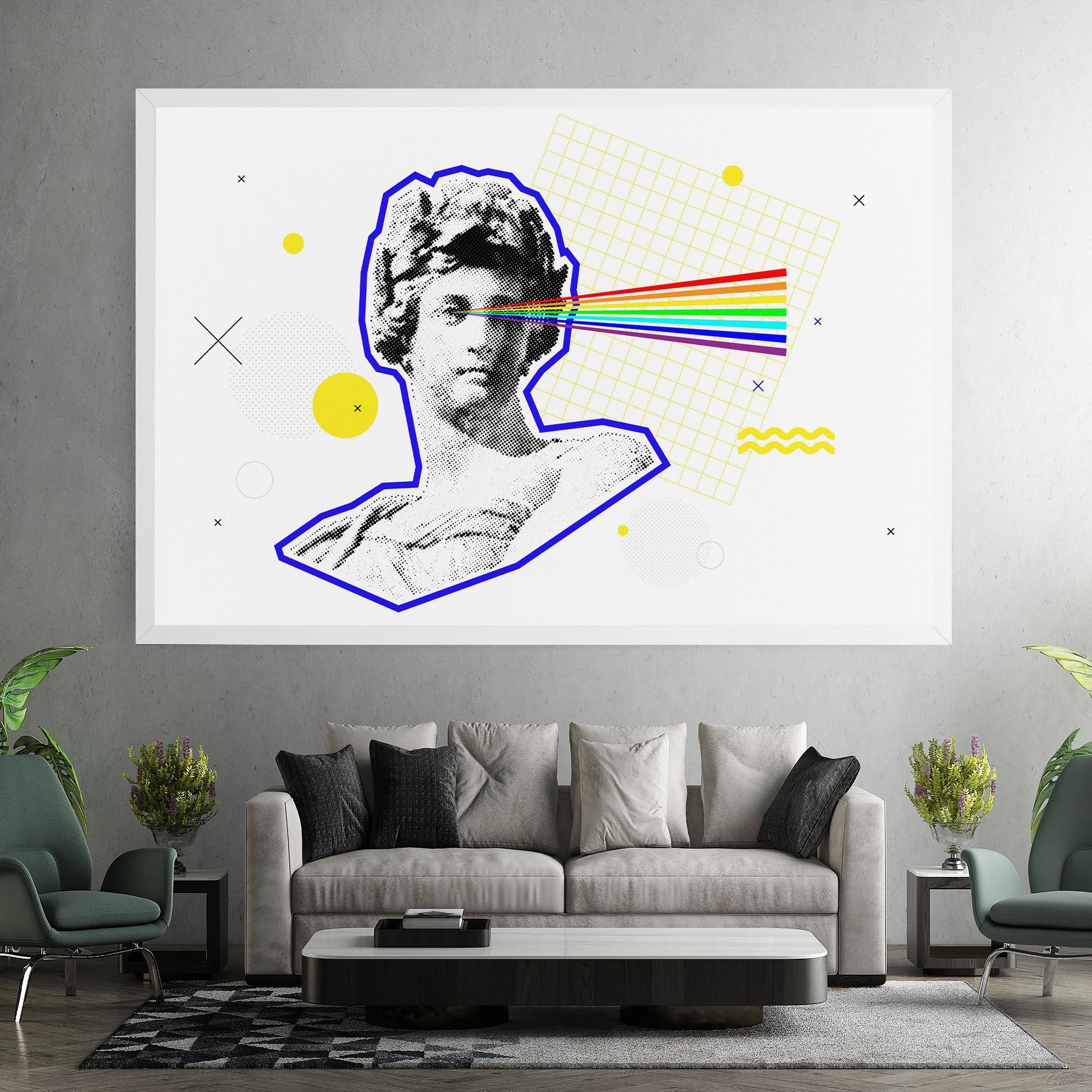 Tablou Canvas Rainbow Statue mockup 7