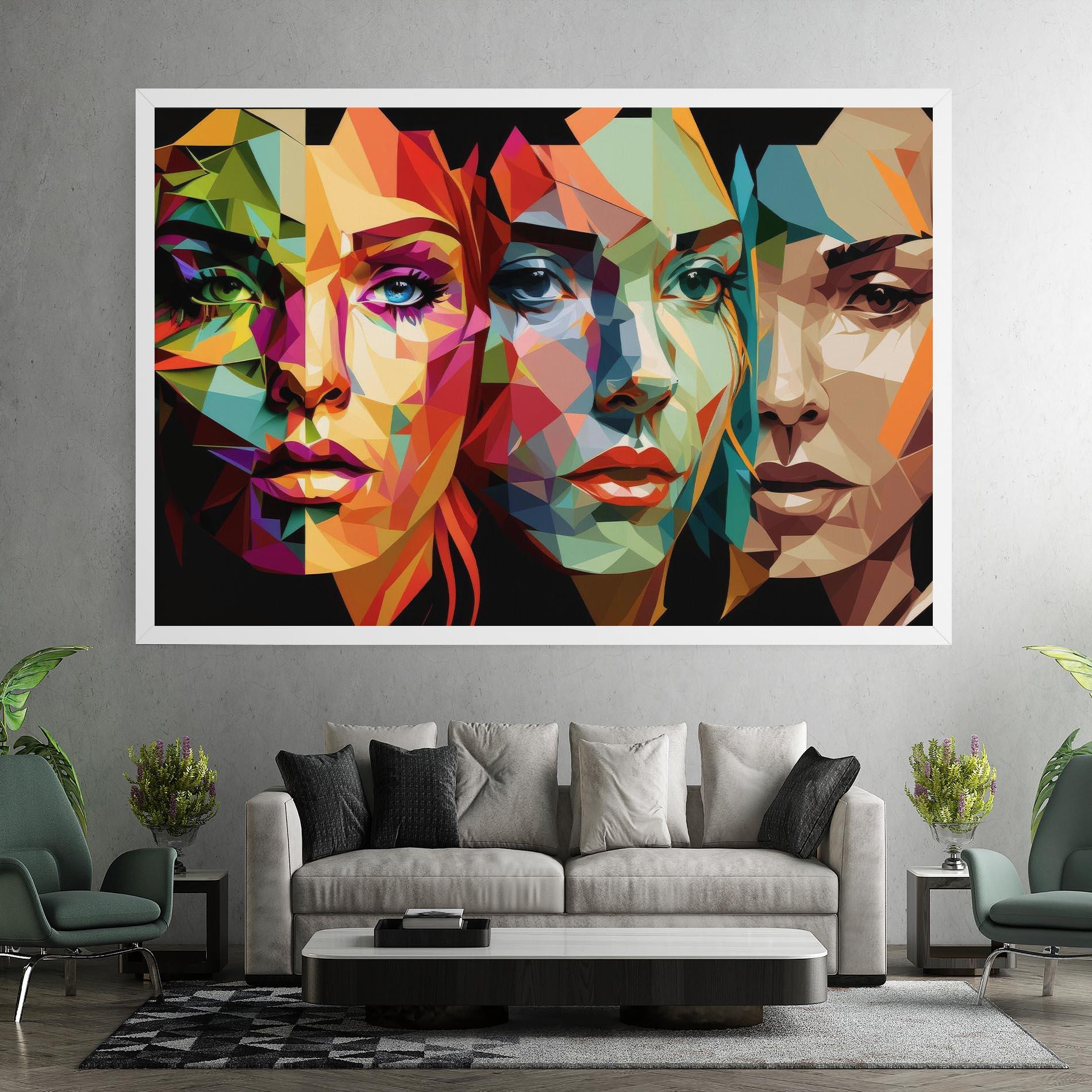 Tablou Canvas Women Face Collage mockup 7