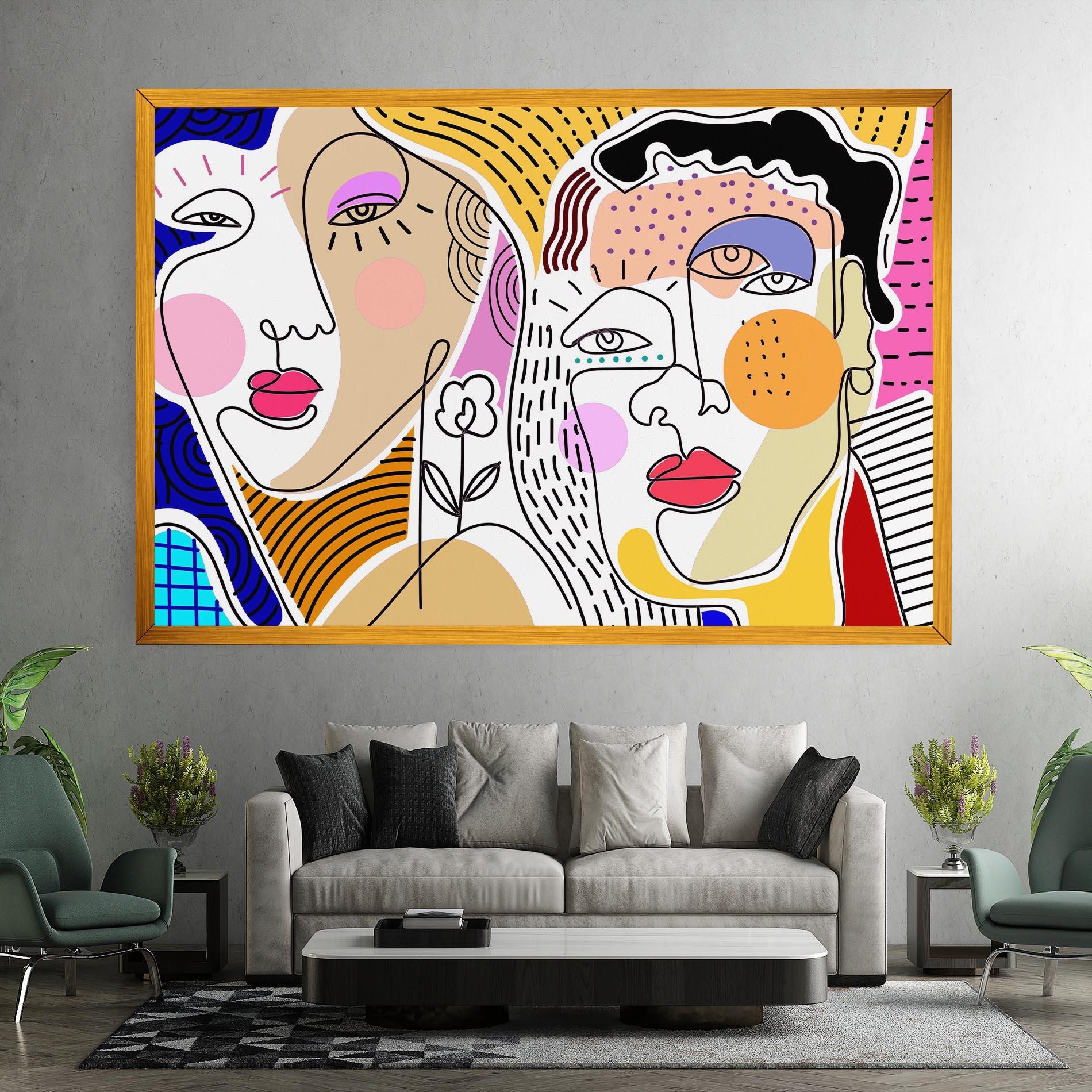 Tablou Canvas Abstract Eye Face mockup 7