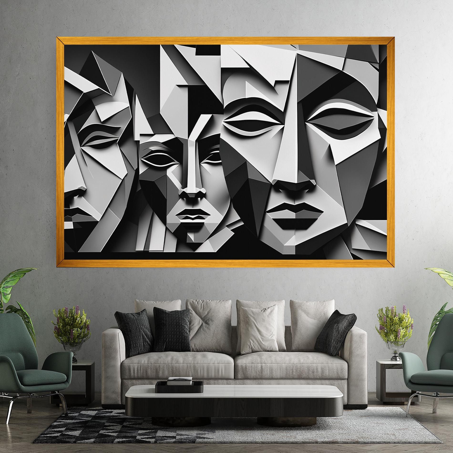 Grey Faces Collage mockup 7