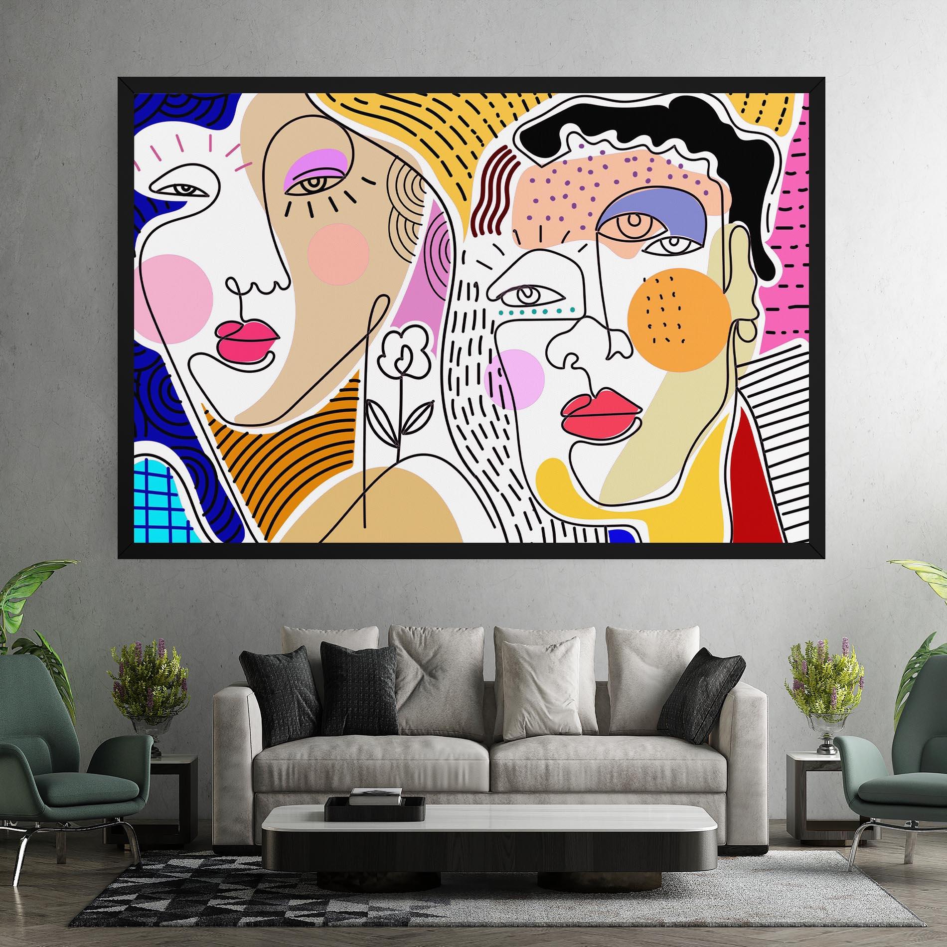 Tablou Canvas Abstract Eye Face mockup 7