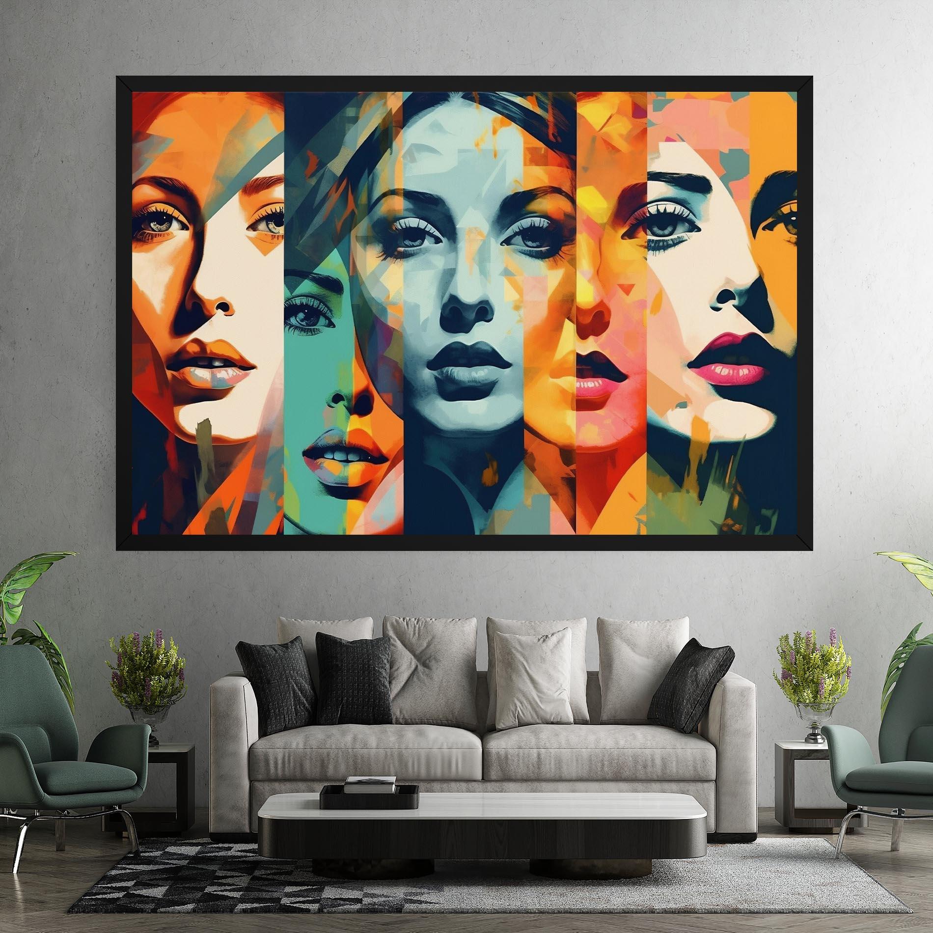 Tablou Canvas Abstract Face Collage mockup 7