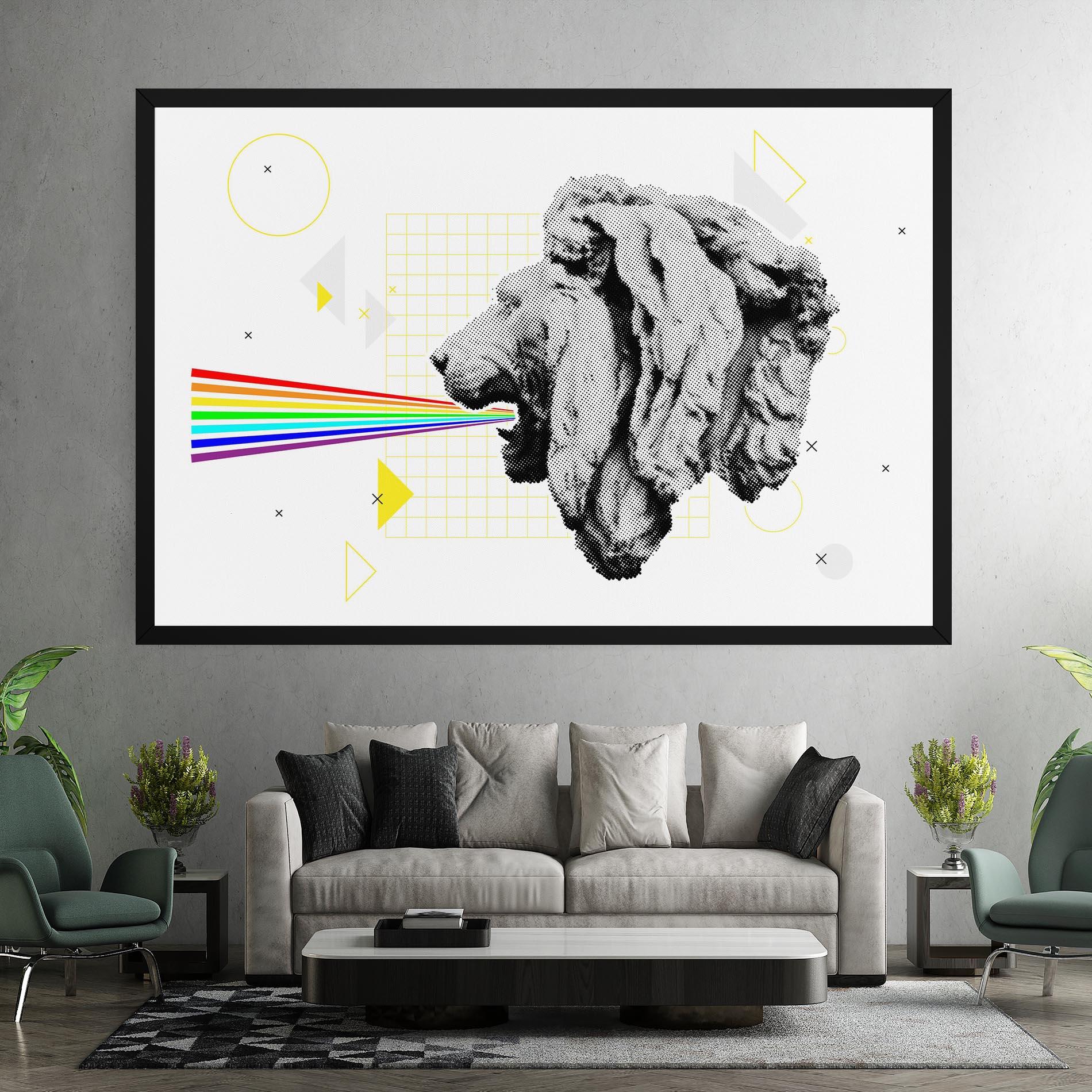 Tablou Canvas Lion Collage mockup 7