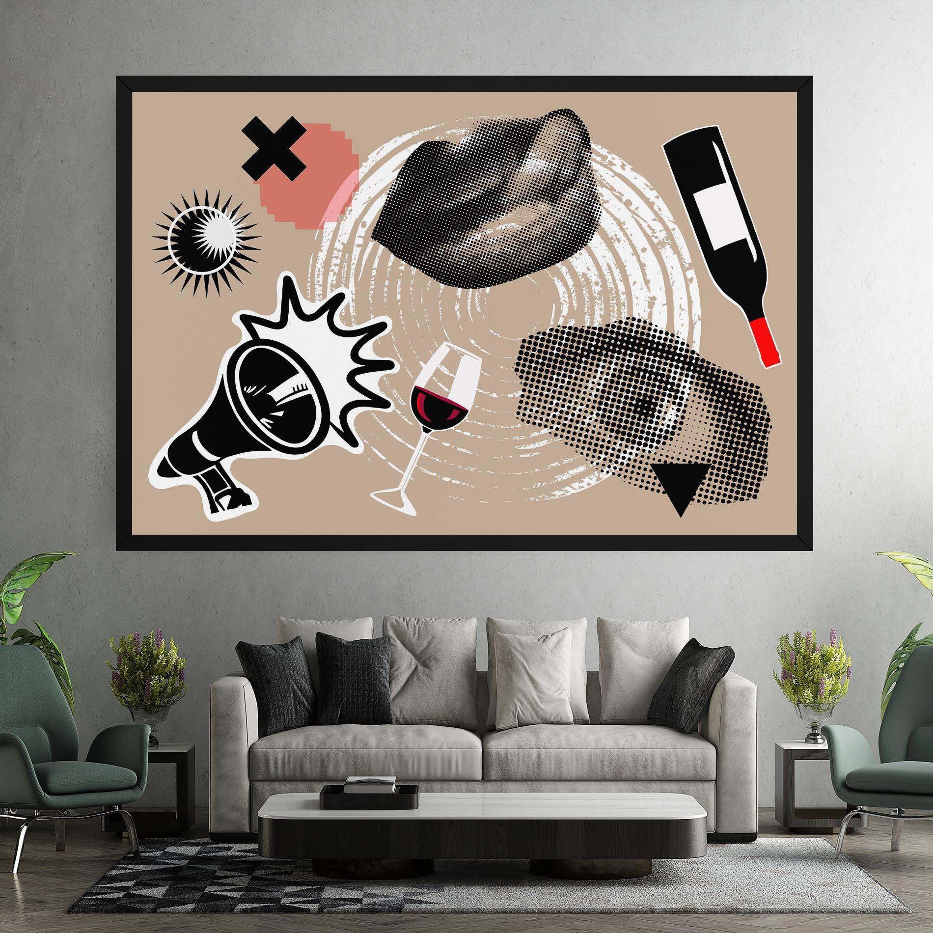 Tablou Canvas Lips Mouth Collage mockup 7