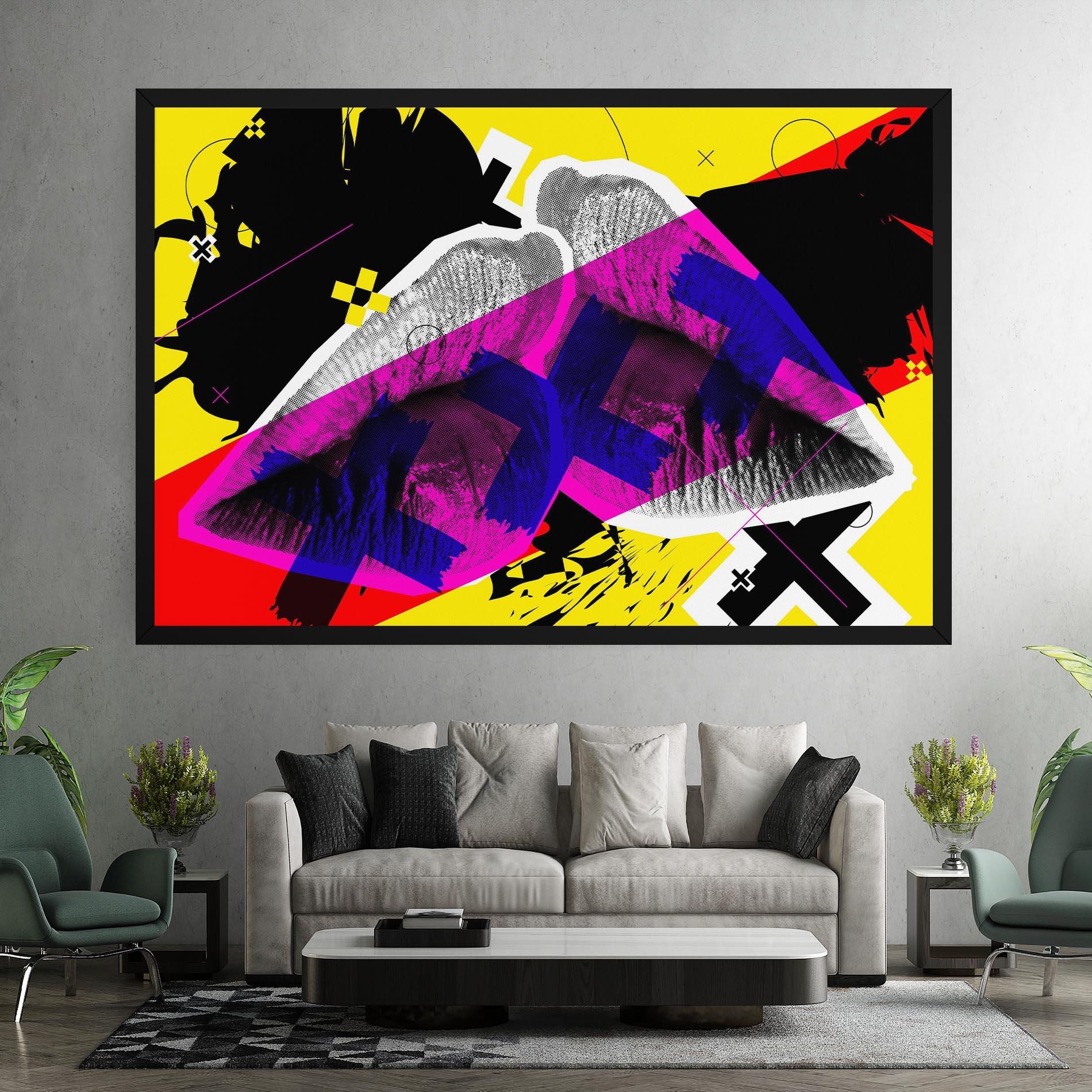 Tablou Canvas Lips Purple Light mockup 7