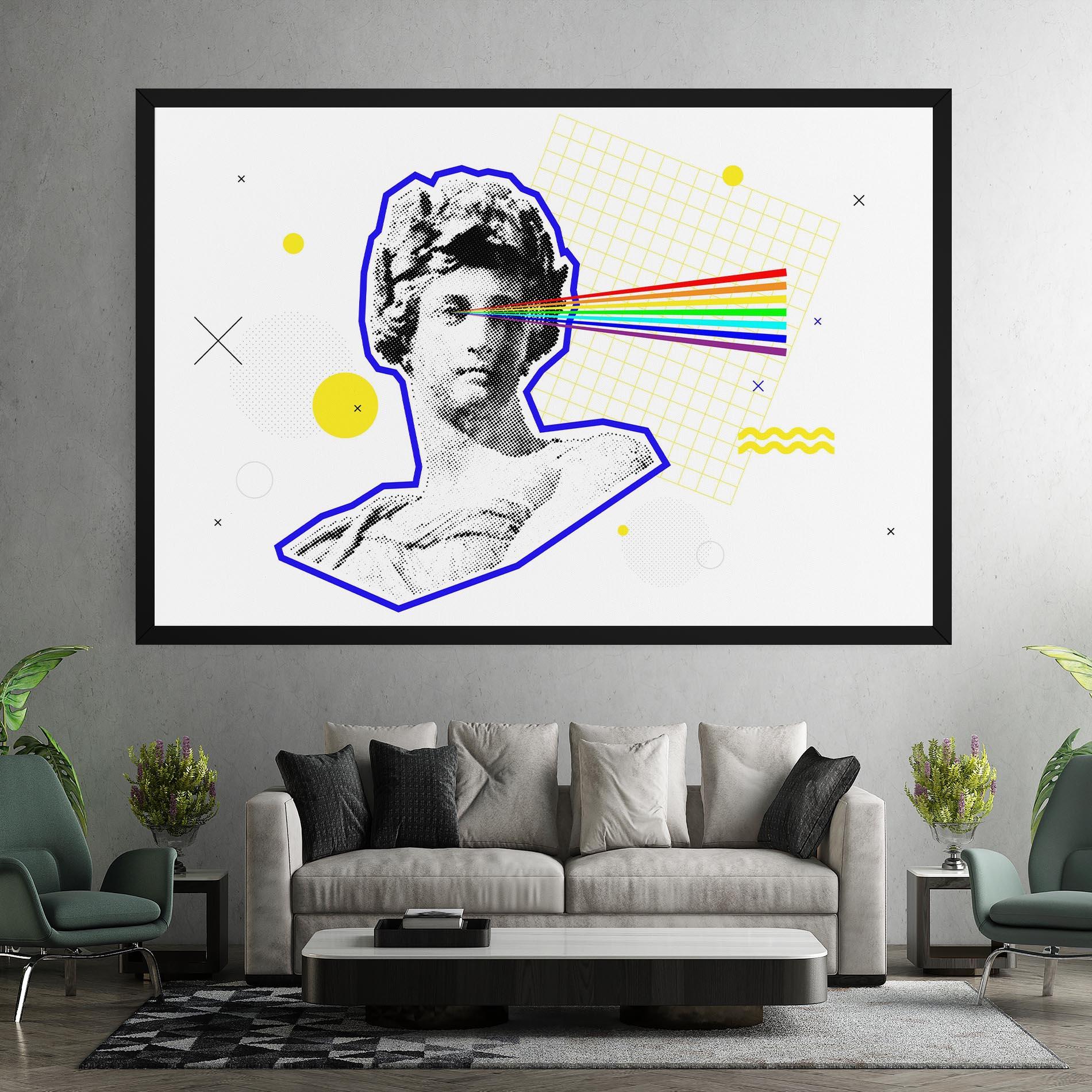 Tablou Canvas Rainbow Statue mockup 7