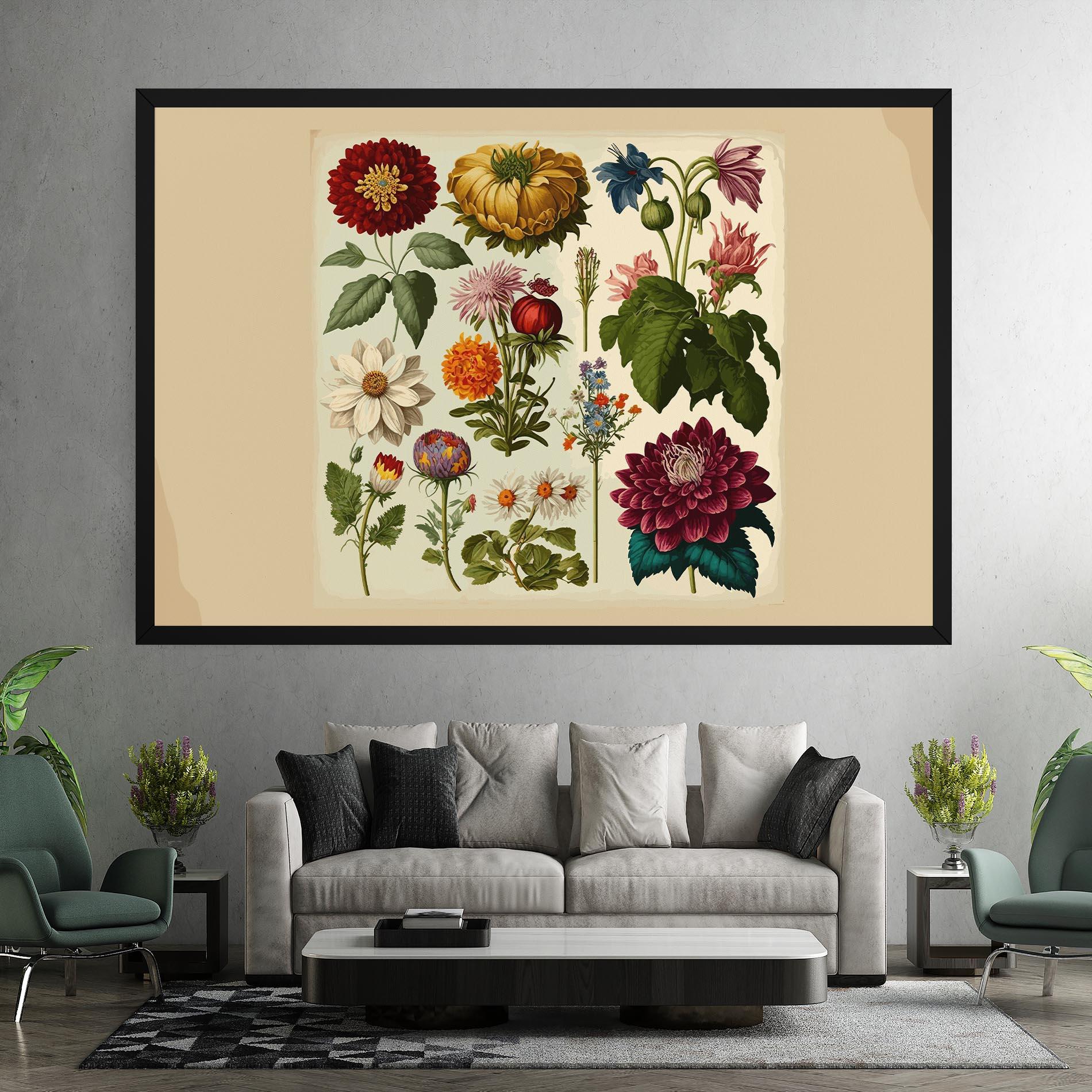 Tablou Canvas Vintage Botanical mockup 7