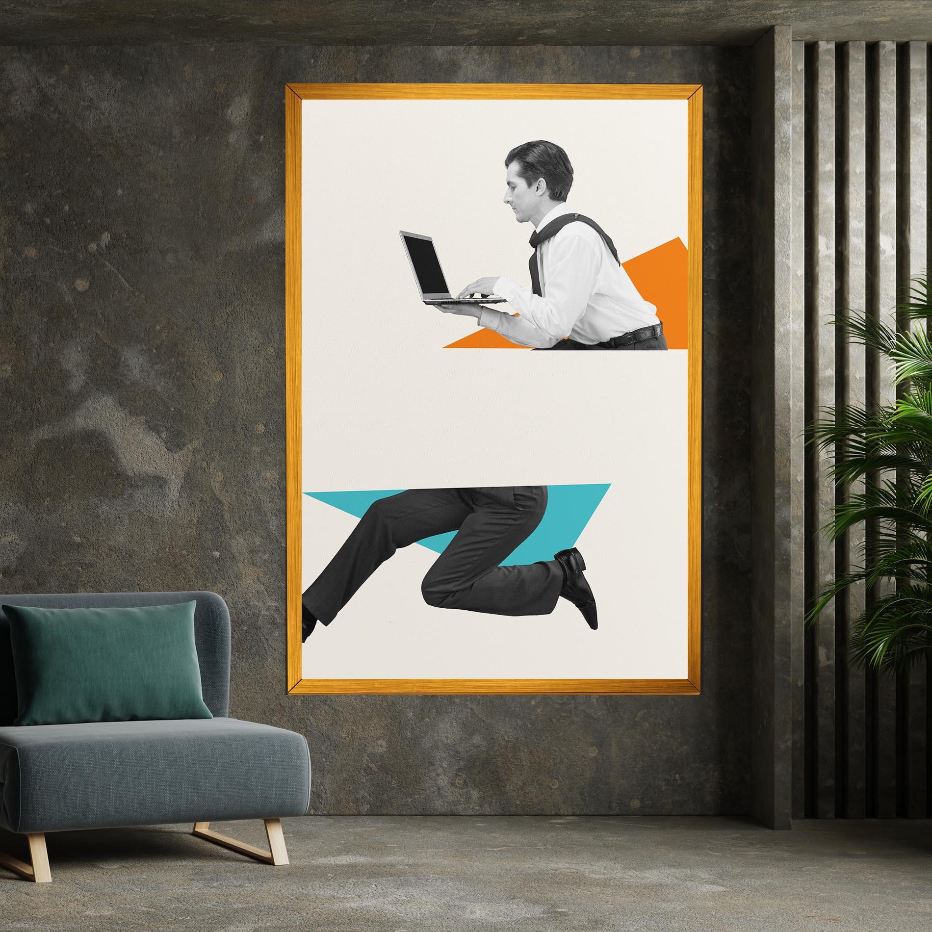 Tablou Canvas Businessman Collage mockup 7