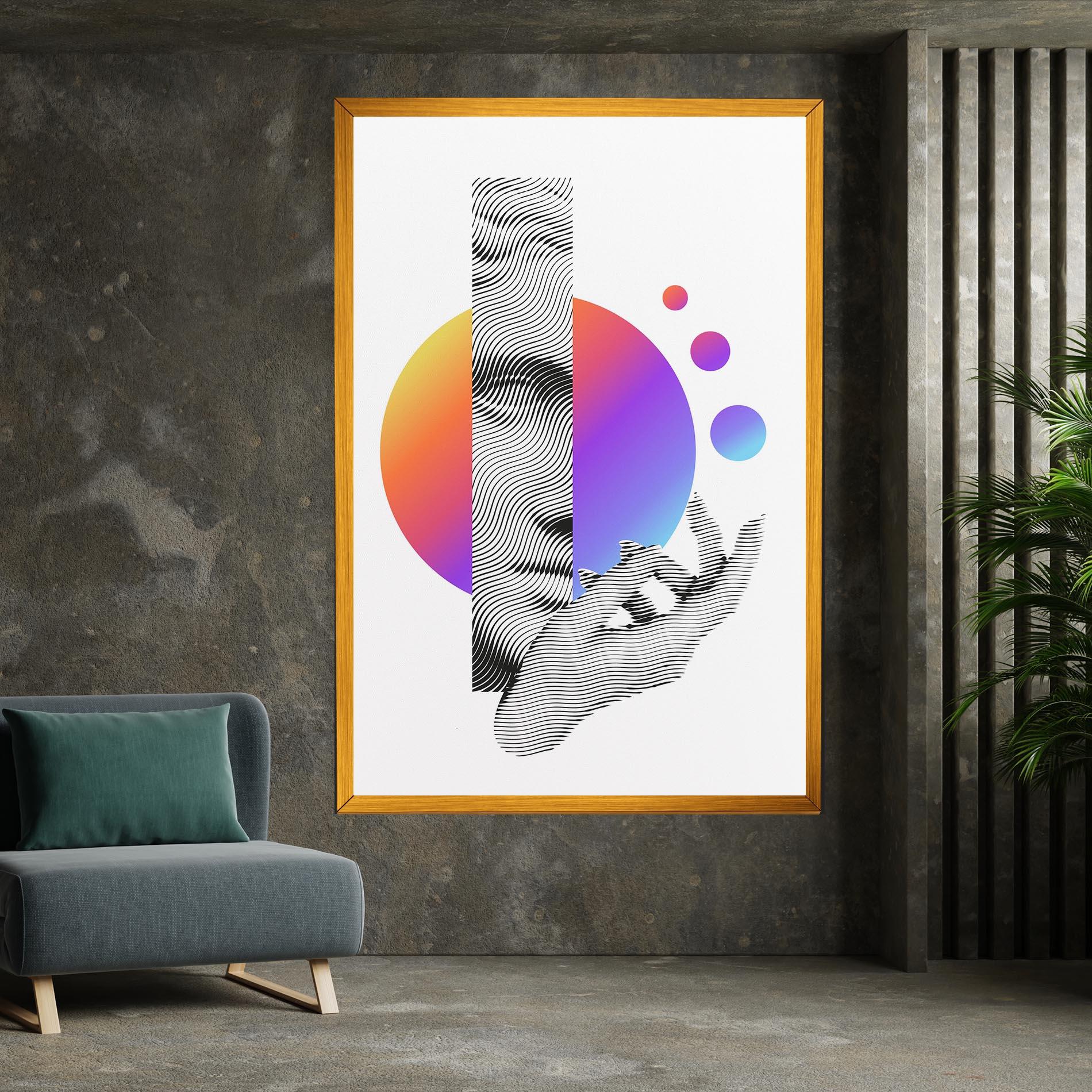 Tablou Canvas Orange Light Statue mockup 7