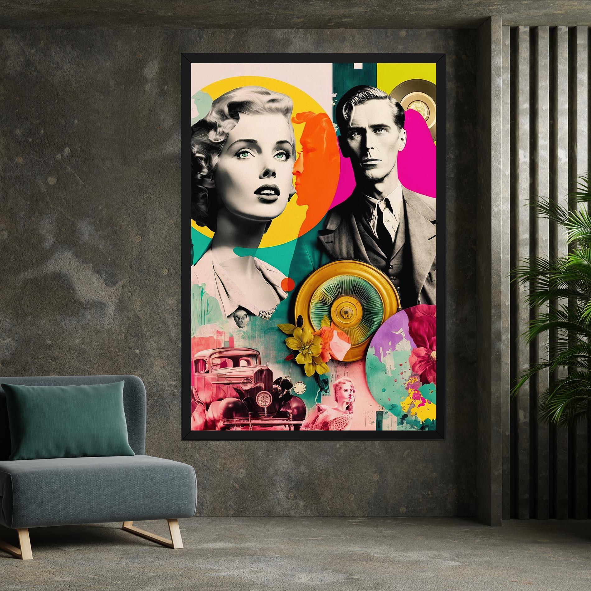 Tablou Canvas 60s Retro Collage mockup 7