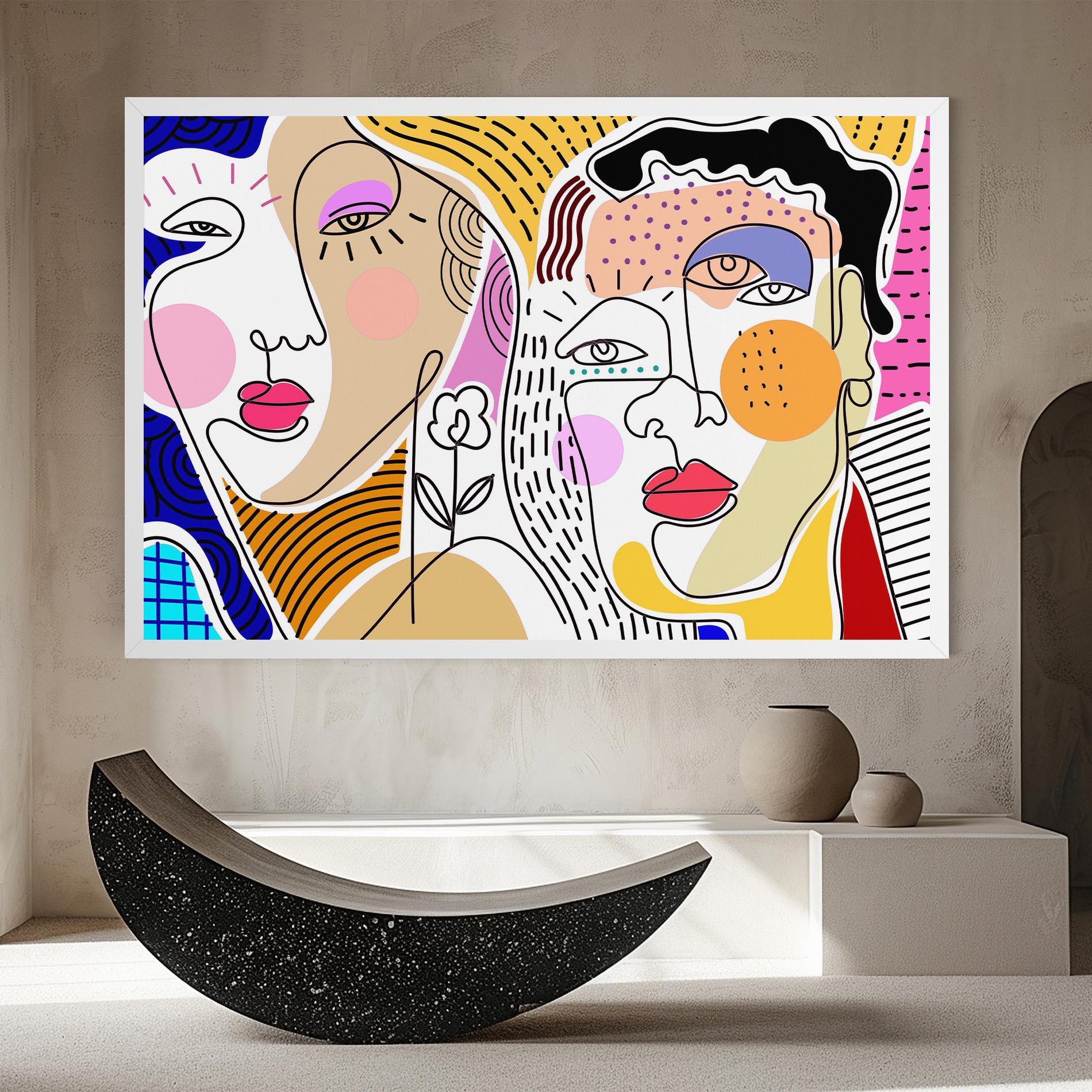 Tablou Canvas Abstract Eye Face mockup 8