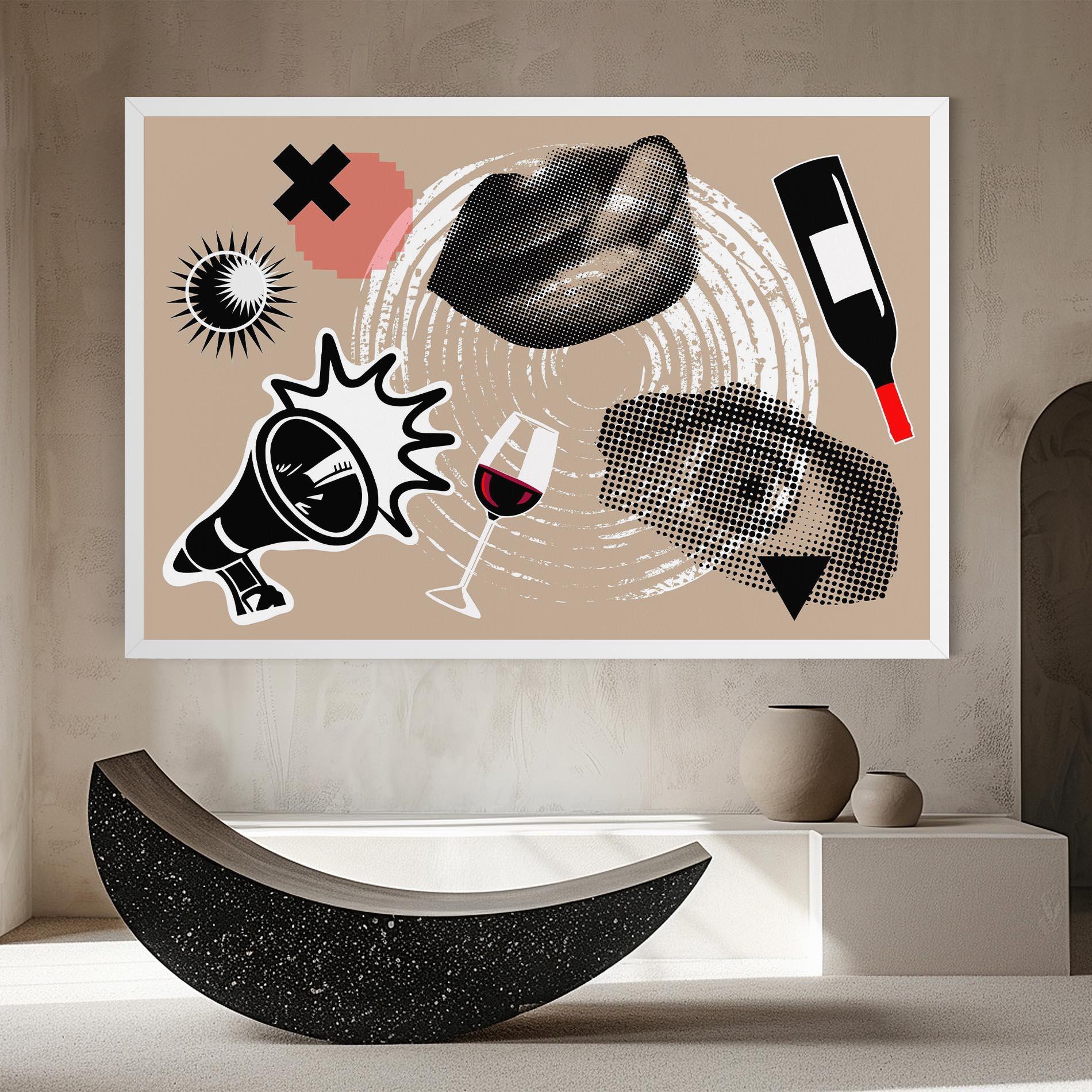 Tablou Canvas Lips Mouth Collage mockup 8