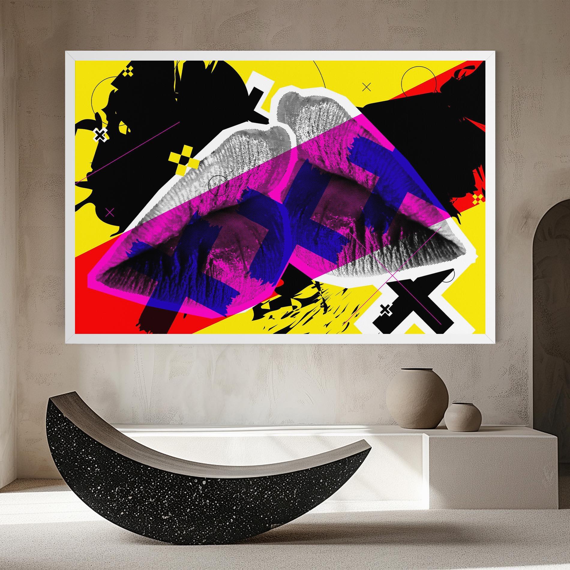 Tablou Canvas Lips Purple Light mockup 8