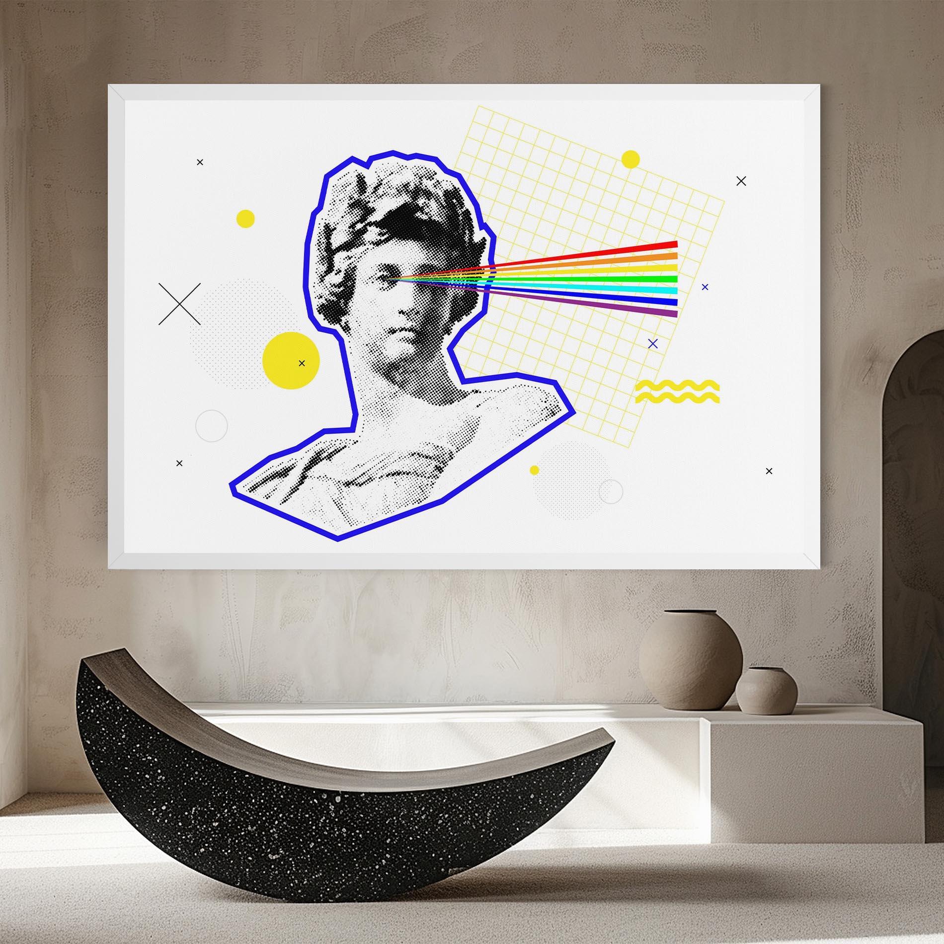 Tablou Canvas Rainbow Statue mockup 8