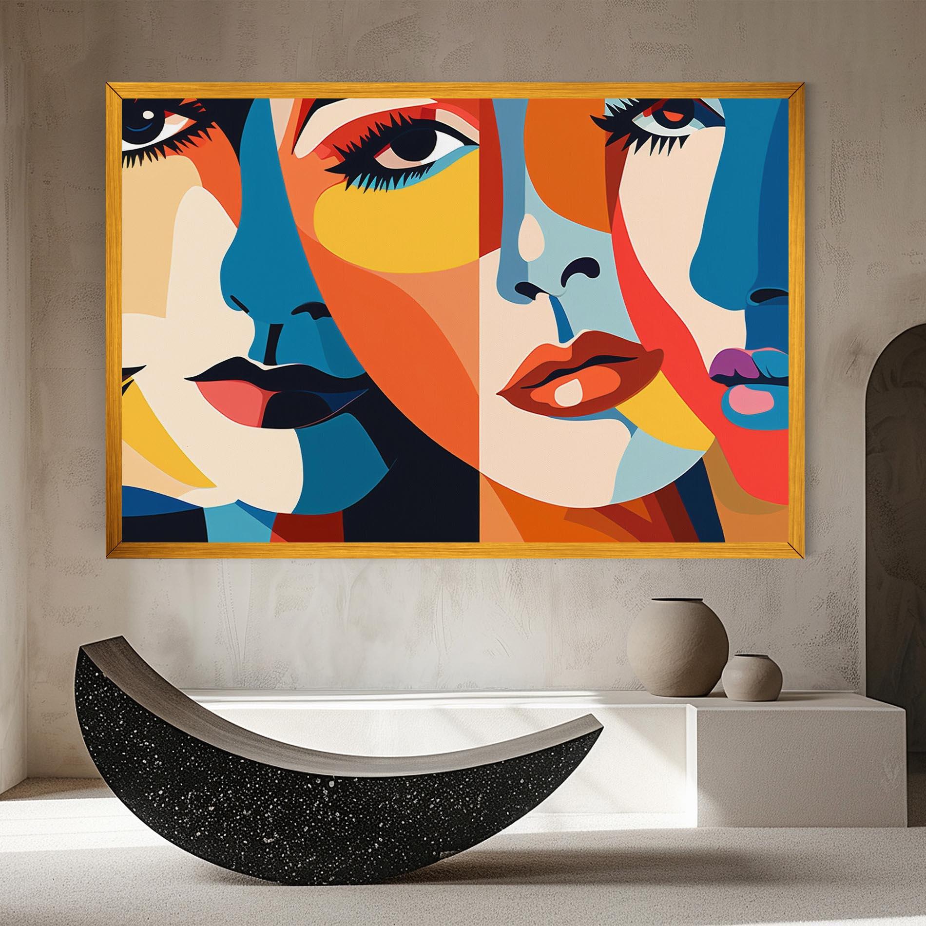 Tablou Canvas Beauty Face Collage mockup 8