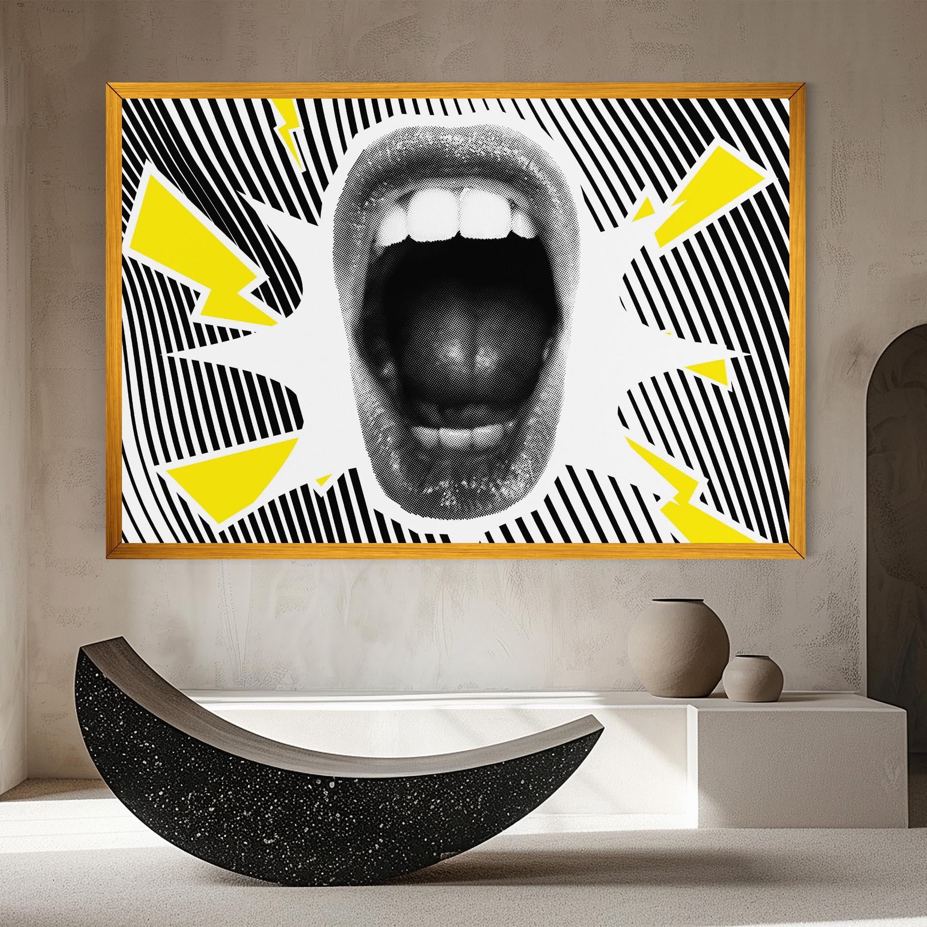 Tablou Canvas Lightning Mouth mockup 8