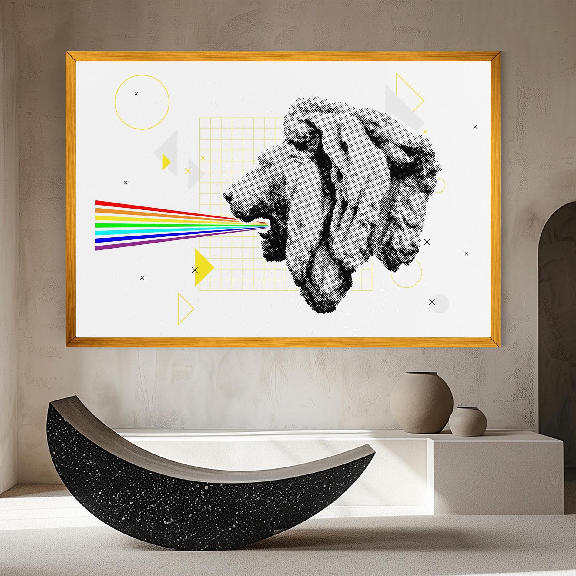 Tablou Canvas Lion Collage mockup 8