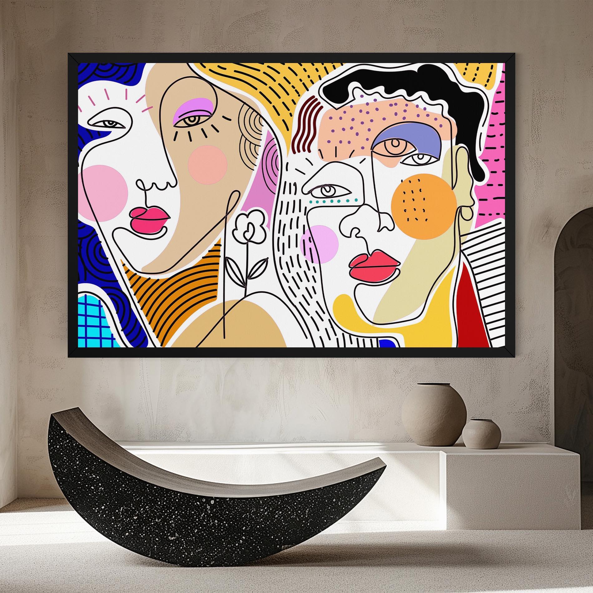 Tablou Canvas Abstract Eye Face mockup 8