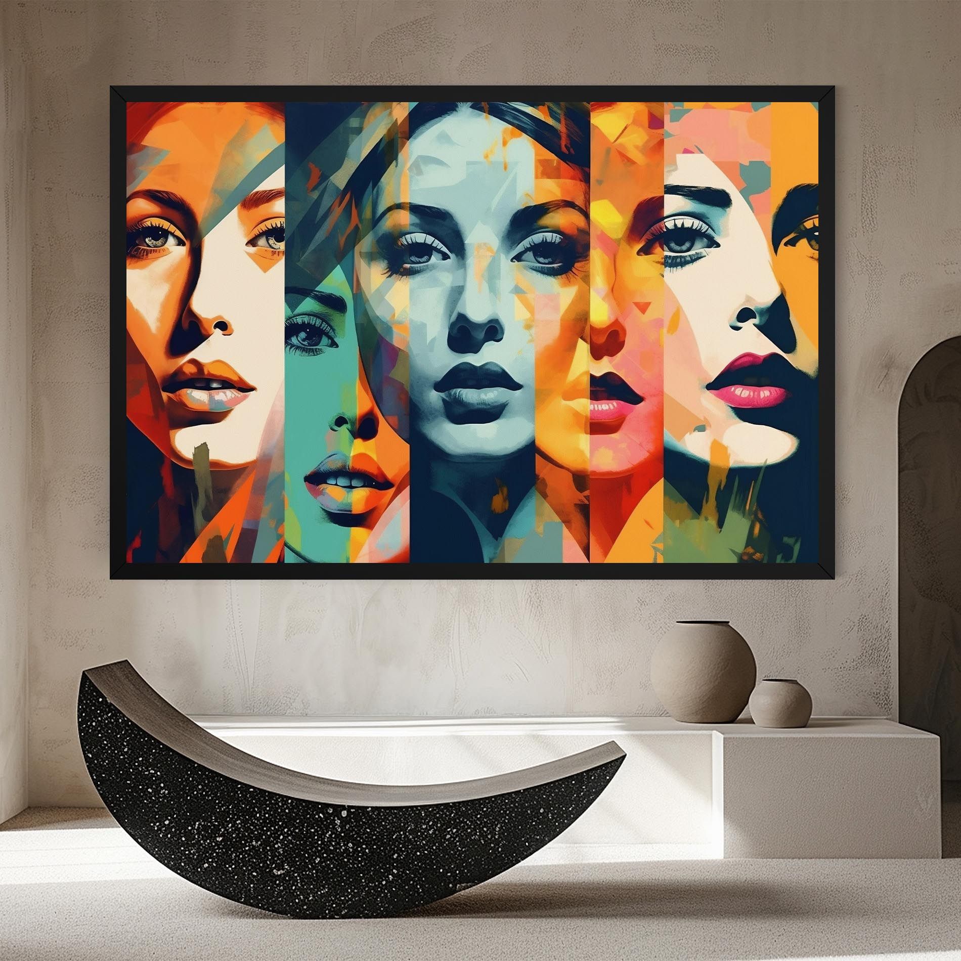 Abstract Face Collage mockup 8