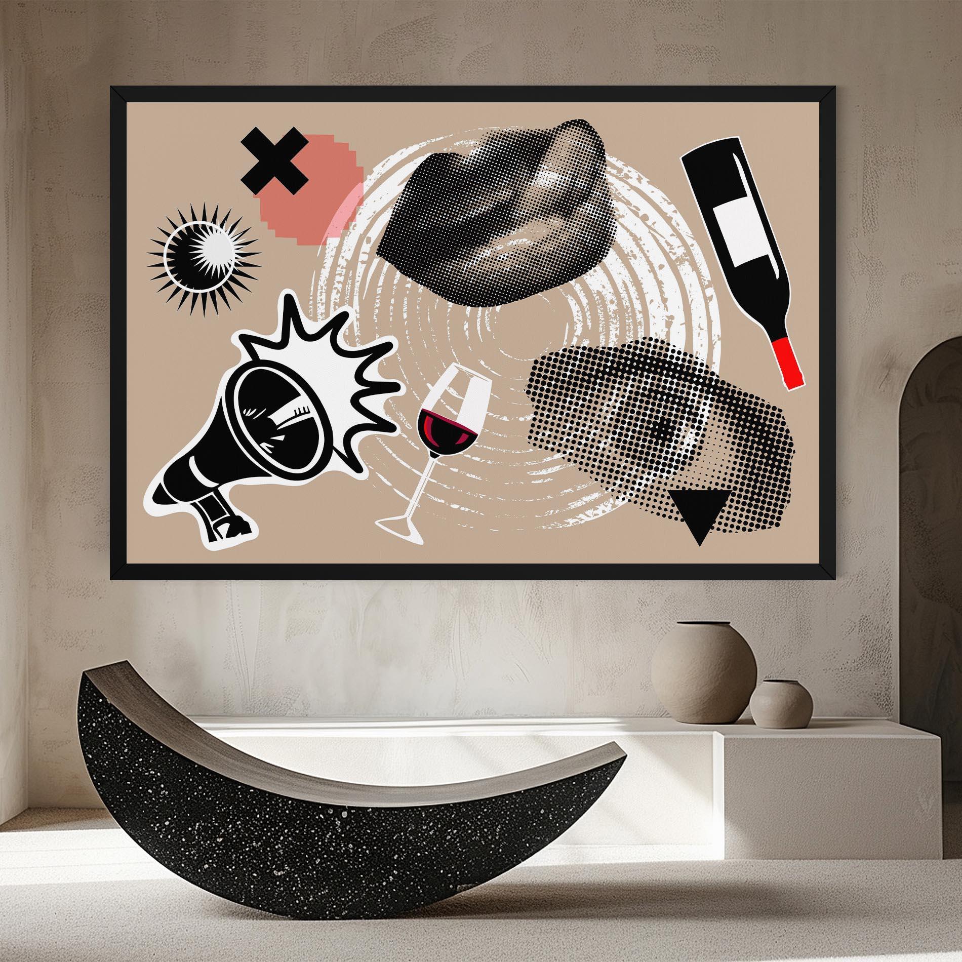 Tablou Canvas Lips Mouth Collage mockup 8