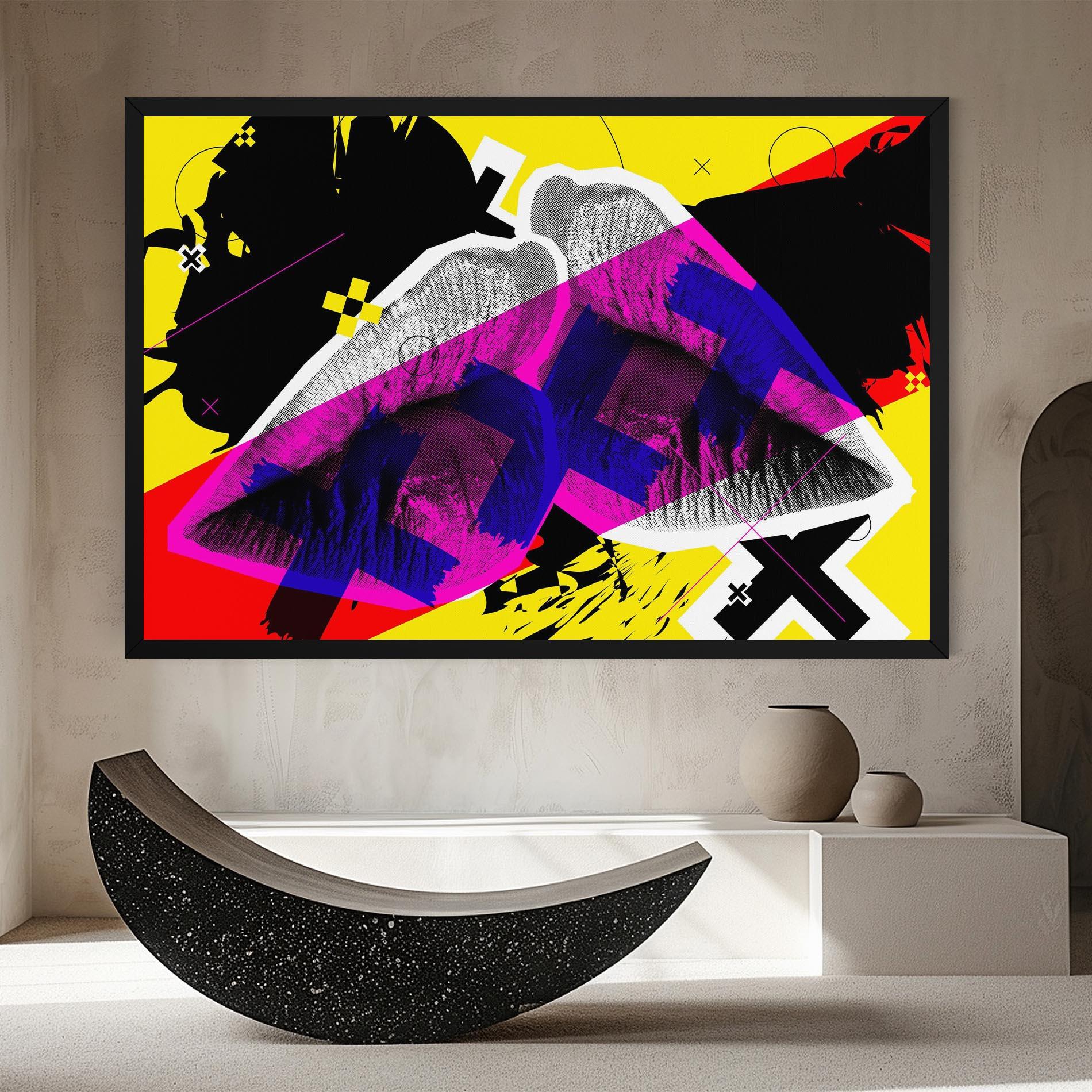 Tablou Canvas Lips Purple Light mockup 8