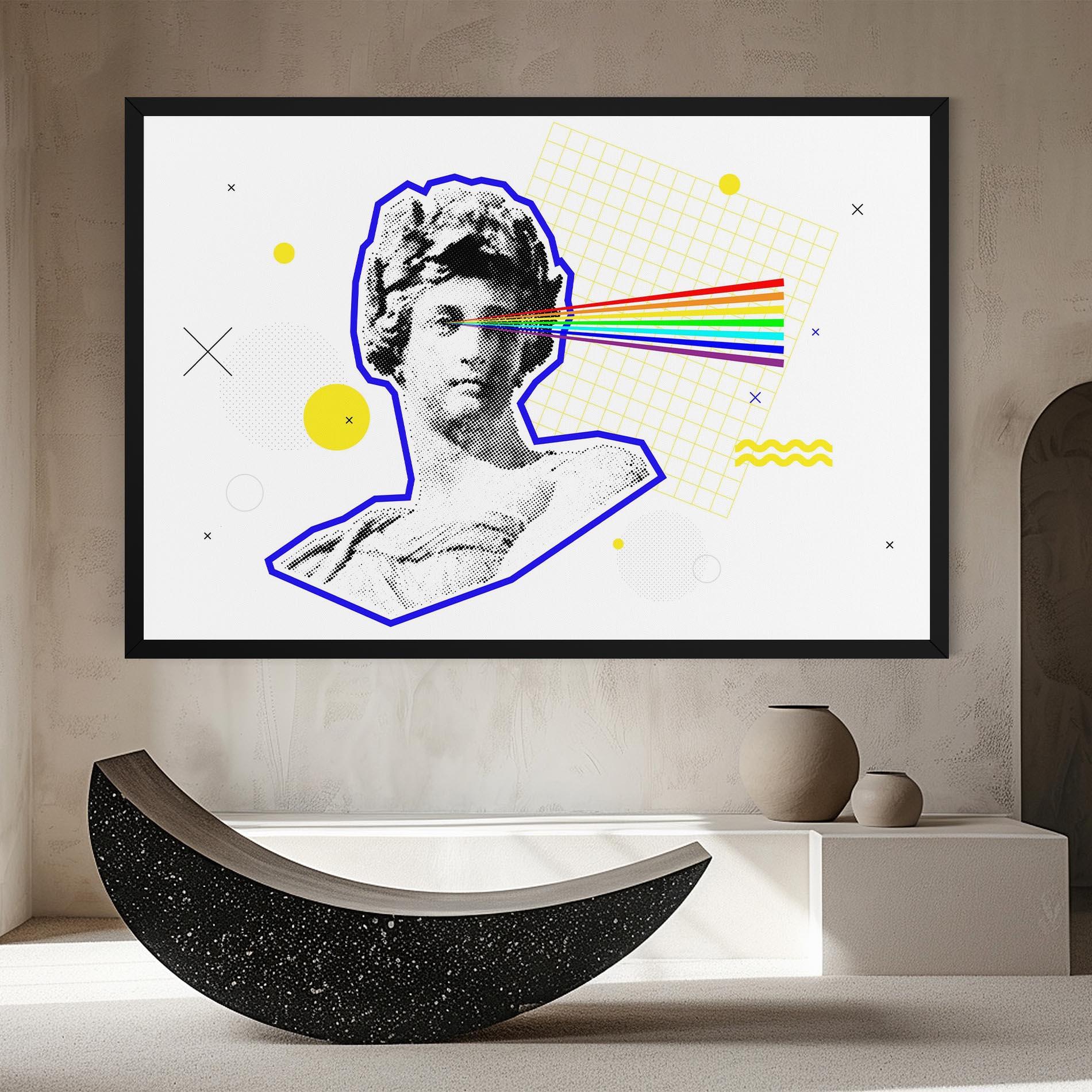 Tablou Canvas Rainbow Statue mockup 8