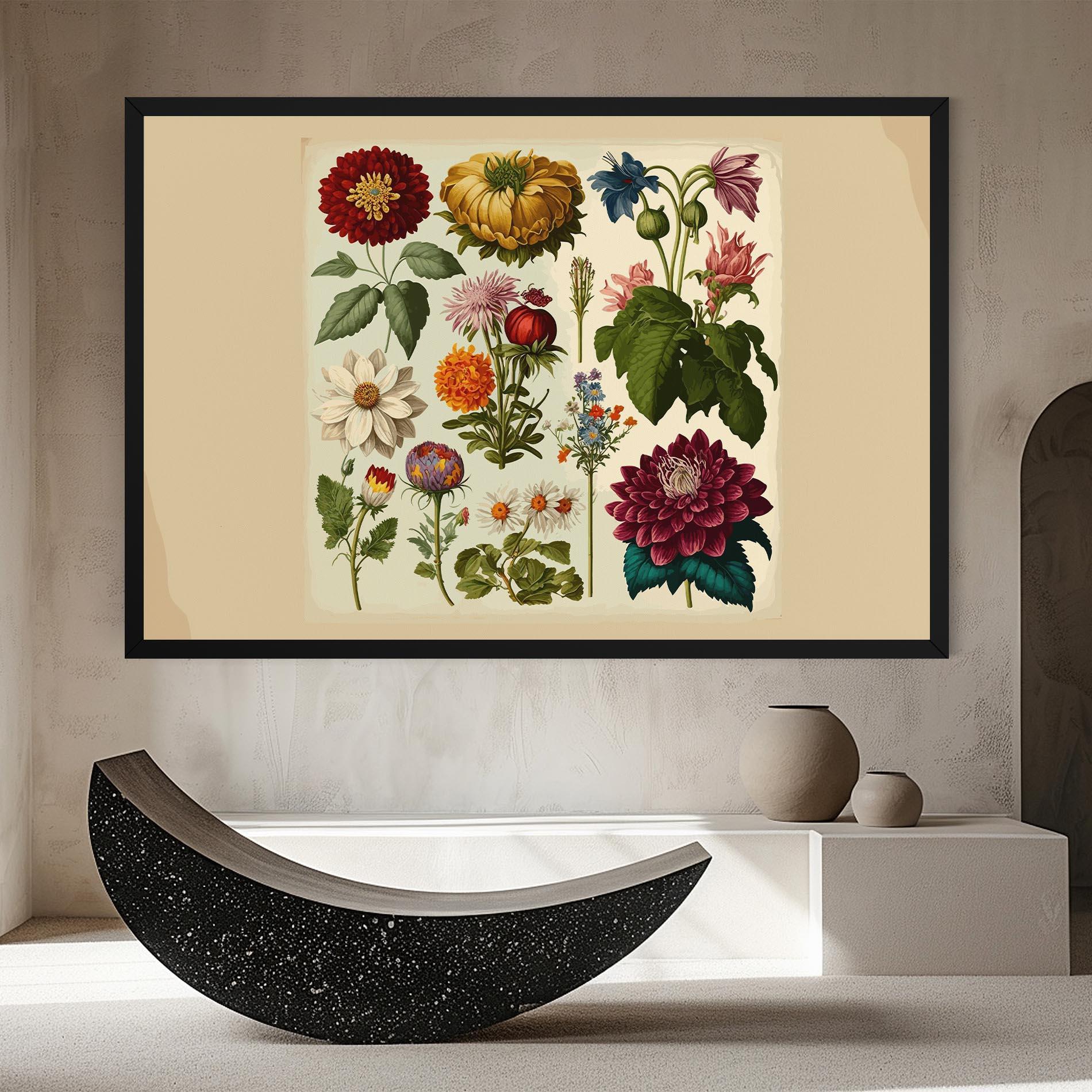 Tablou Canvas Vintage Botanical mockup 8