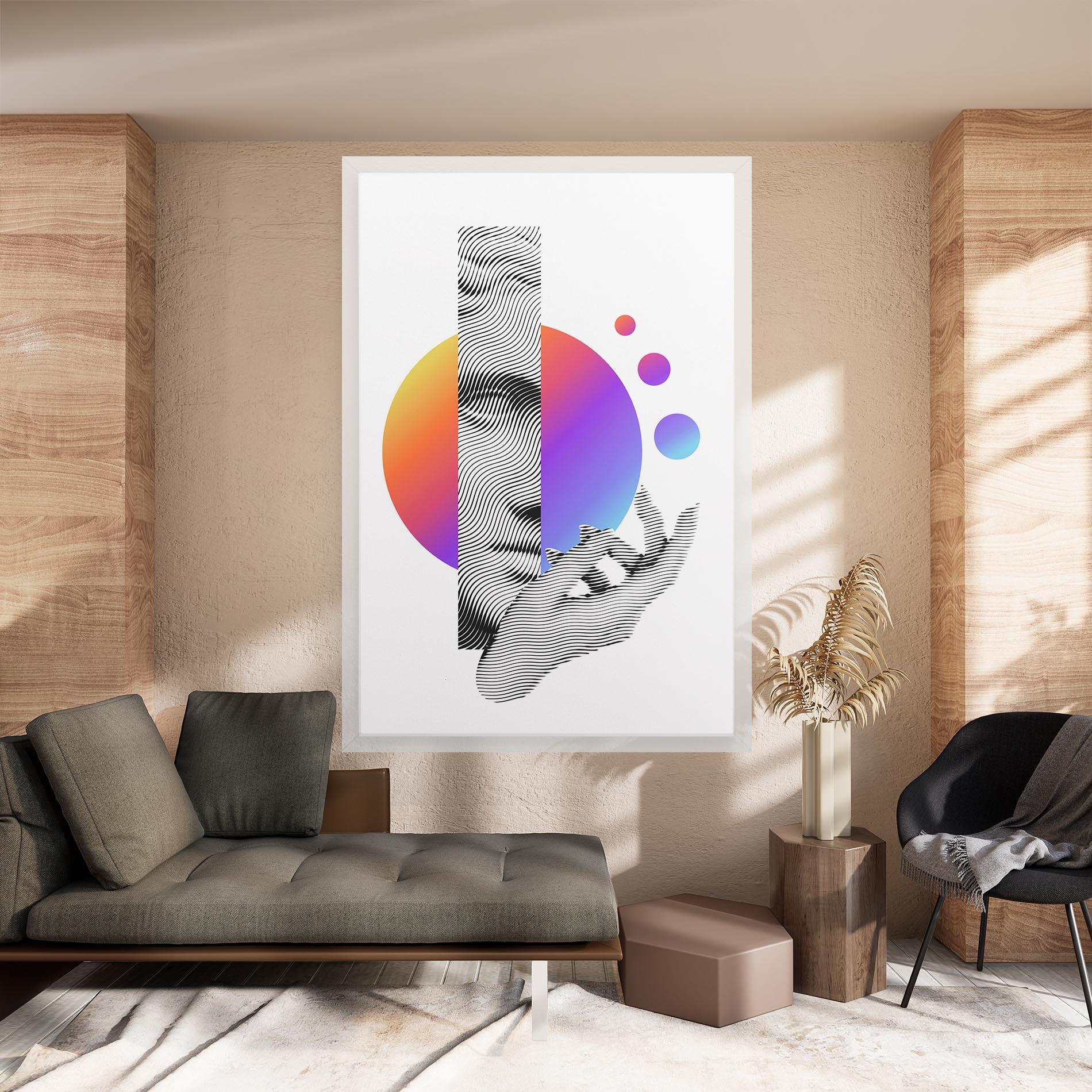 Tablou Canvas Orange Light Statue mockup 8