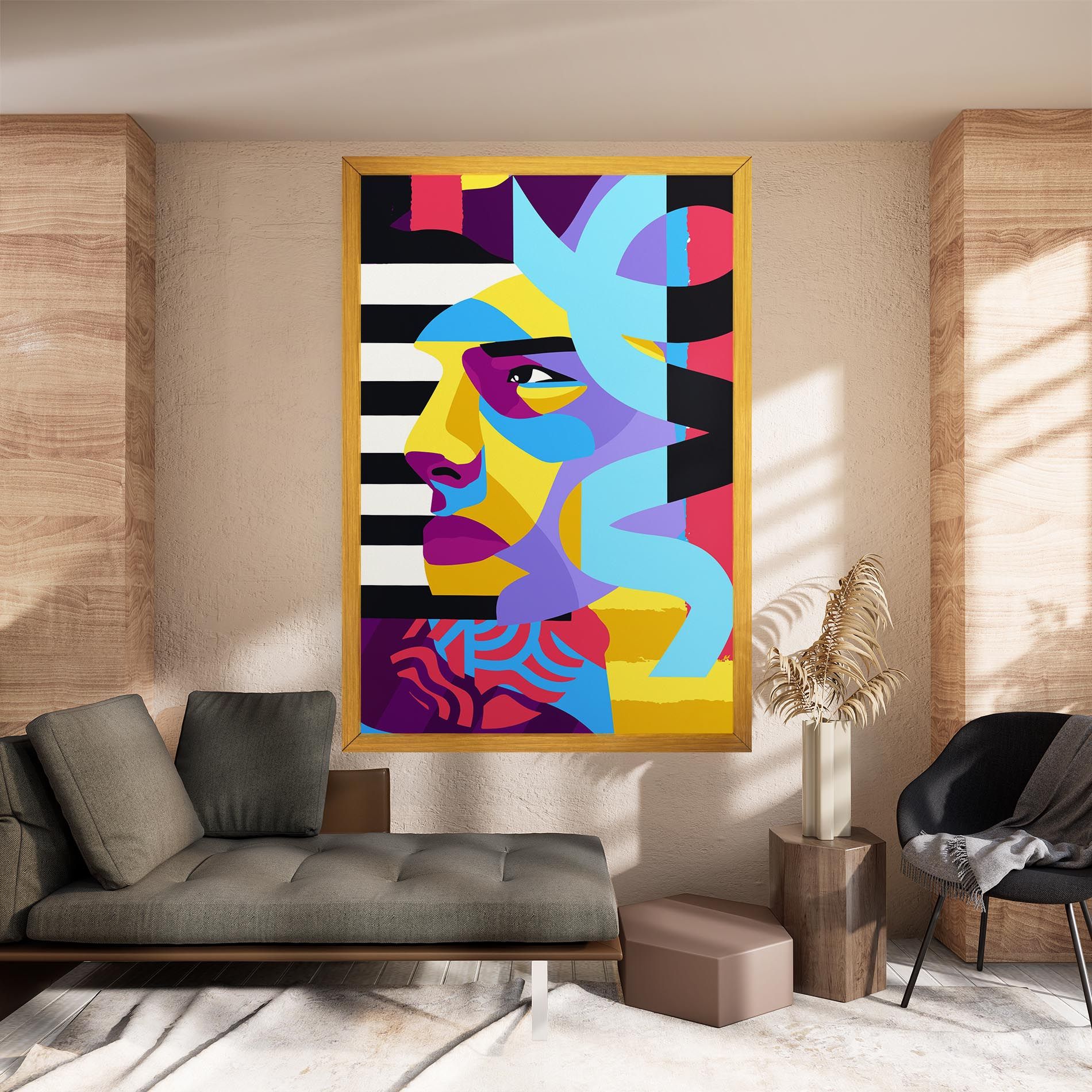 Abstract Male Face mockup 8