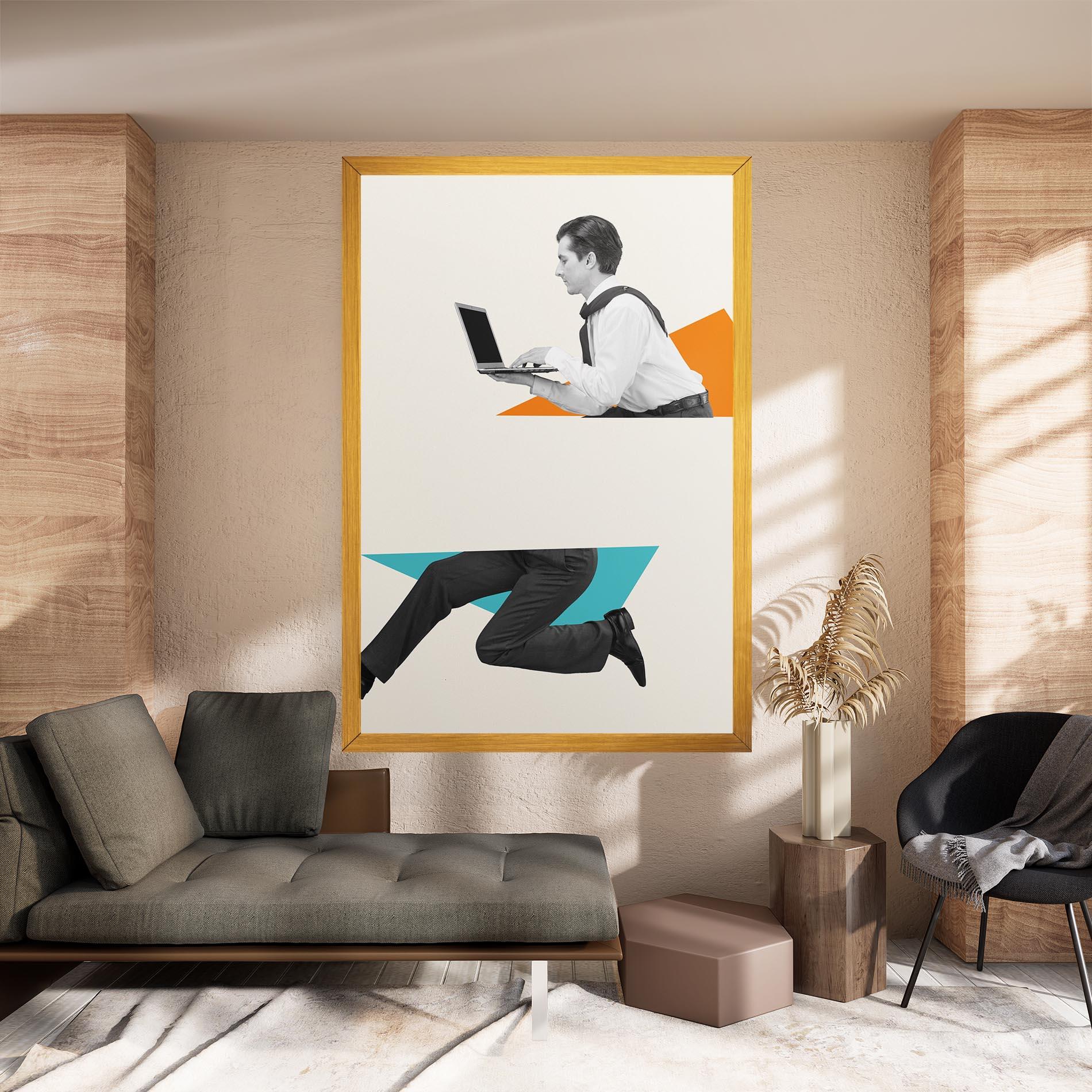 Tablou Canvas Businessman Collage mockup 8