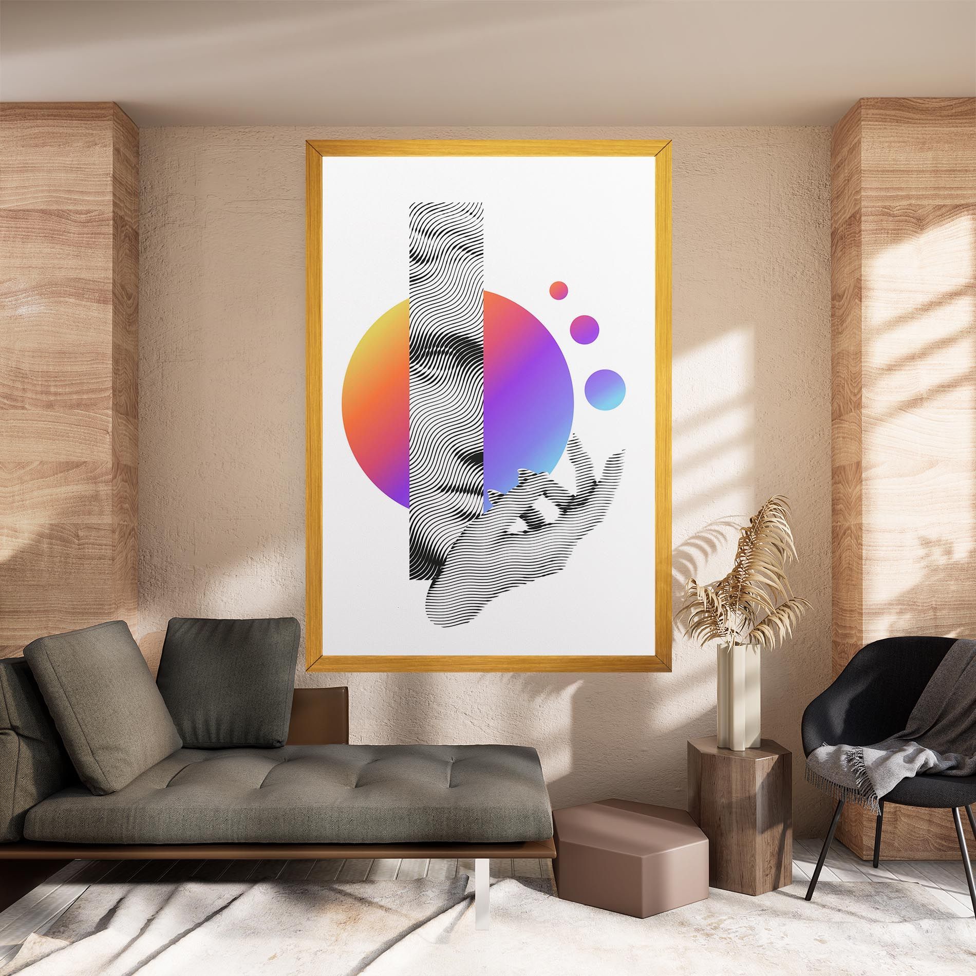 Orange Light Statue mockup 8