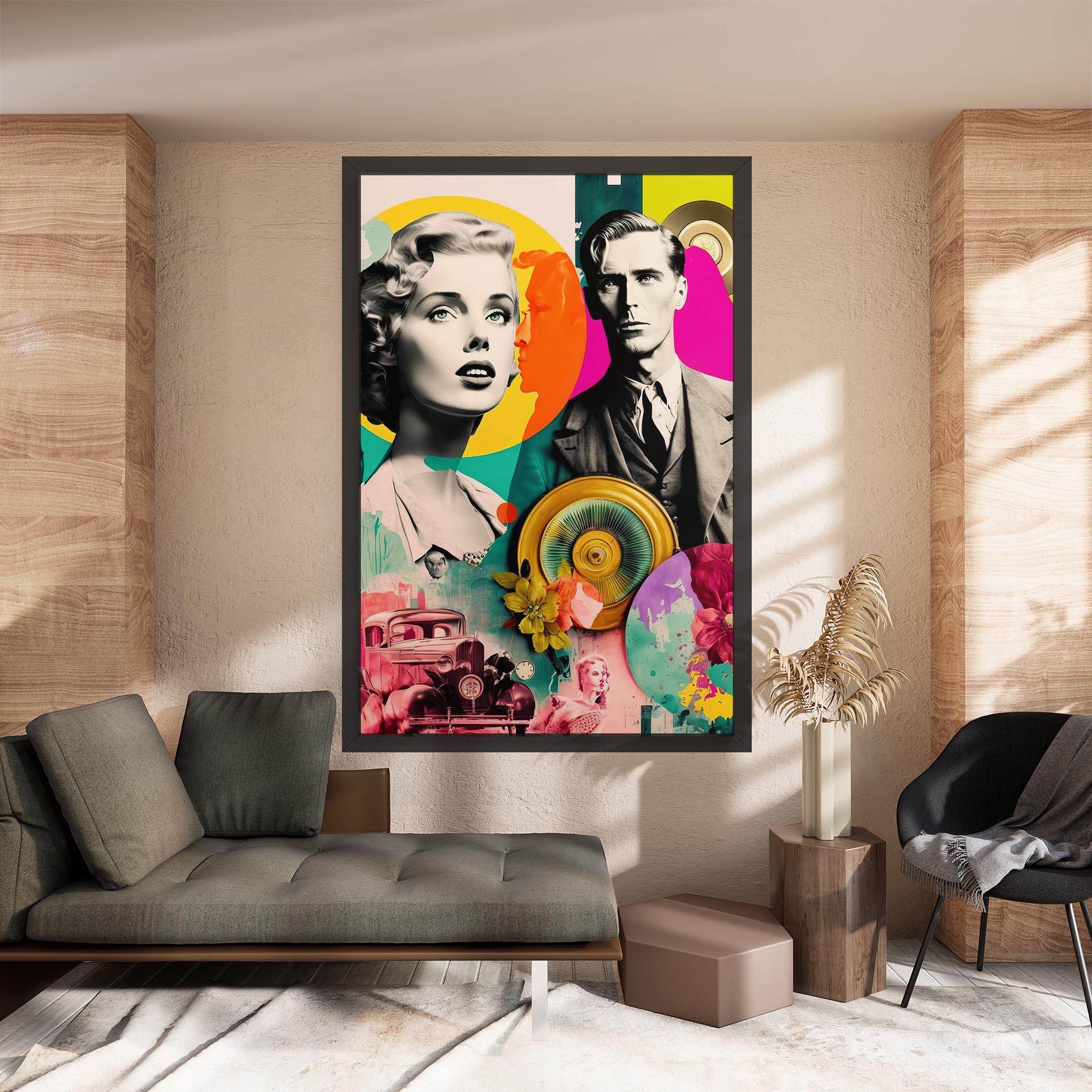 Tablou Canvas 60s Retro Collage mockup 8