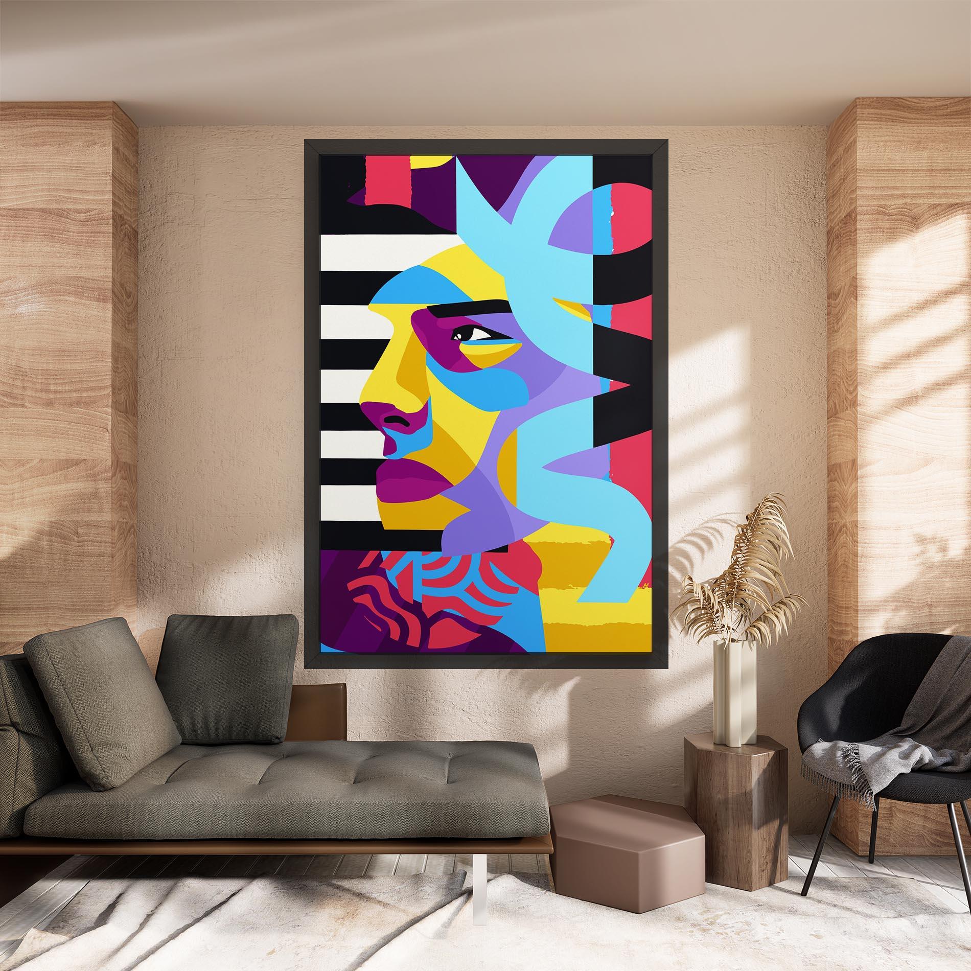 Tablou Canvas Abstract Male Face mockup 8