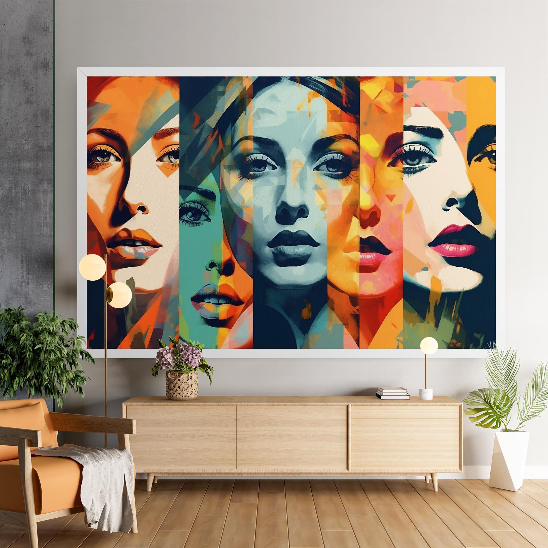 Tablou Canvas Abstract Face Collage mockup 9