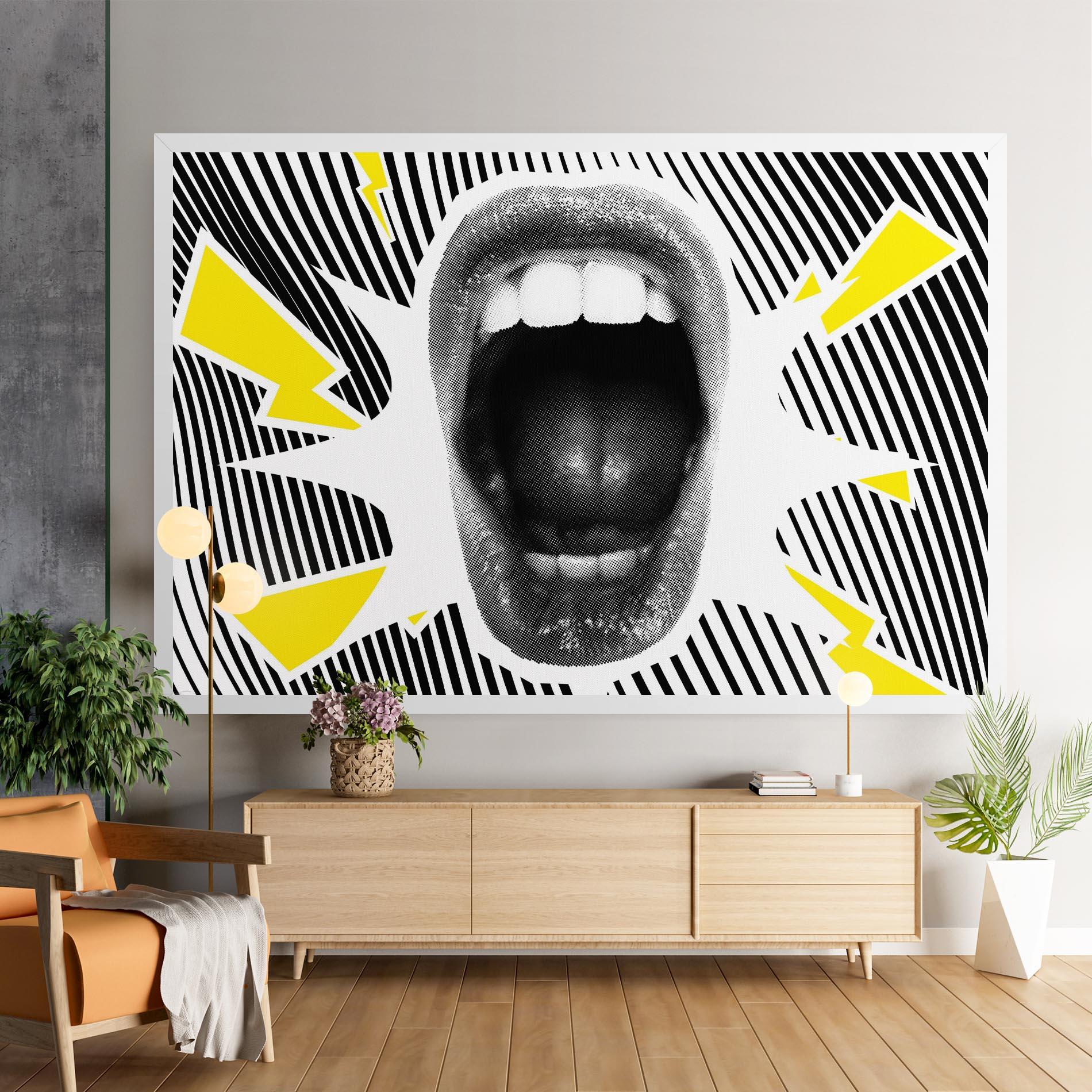 Tablou Canvas Lightning Mouth mockup 9