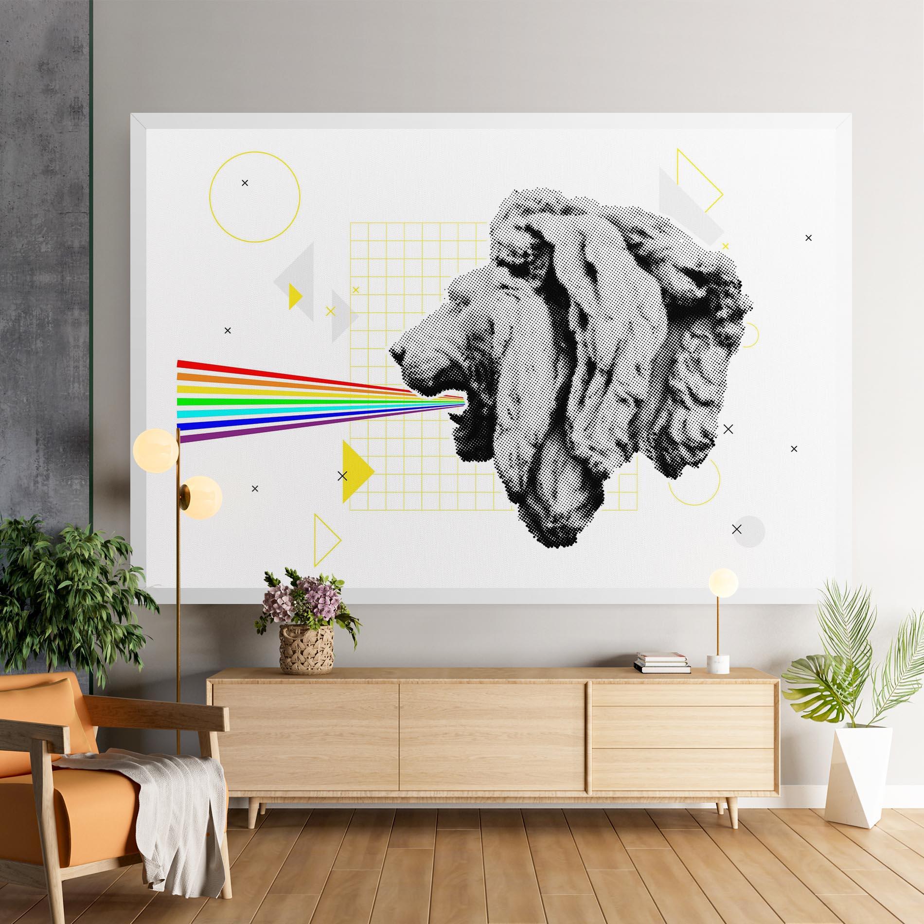 Tablou Canvas Lion Collage mockup 9