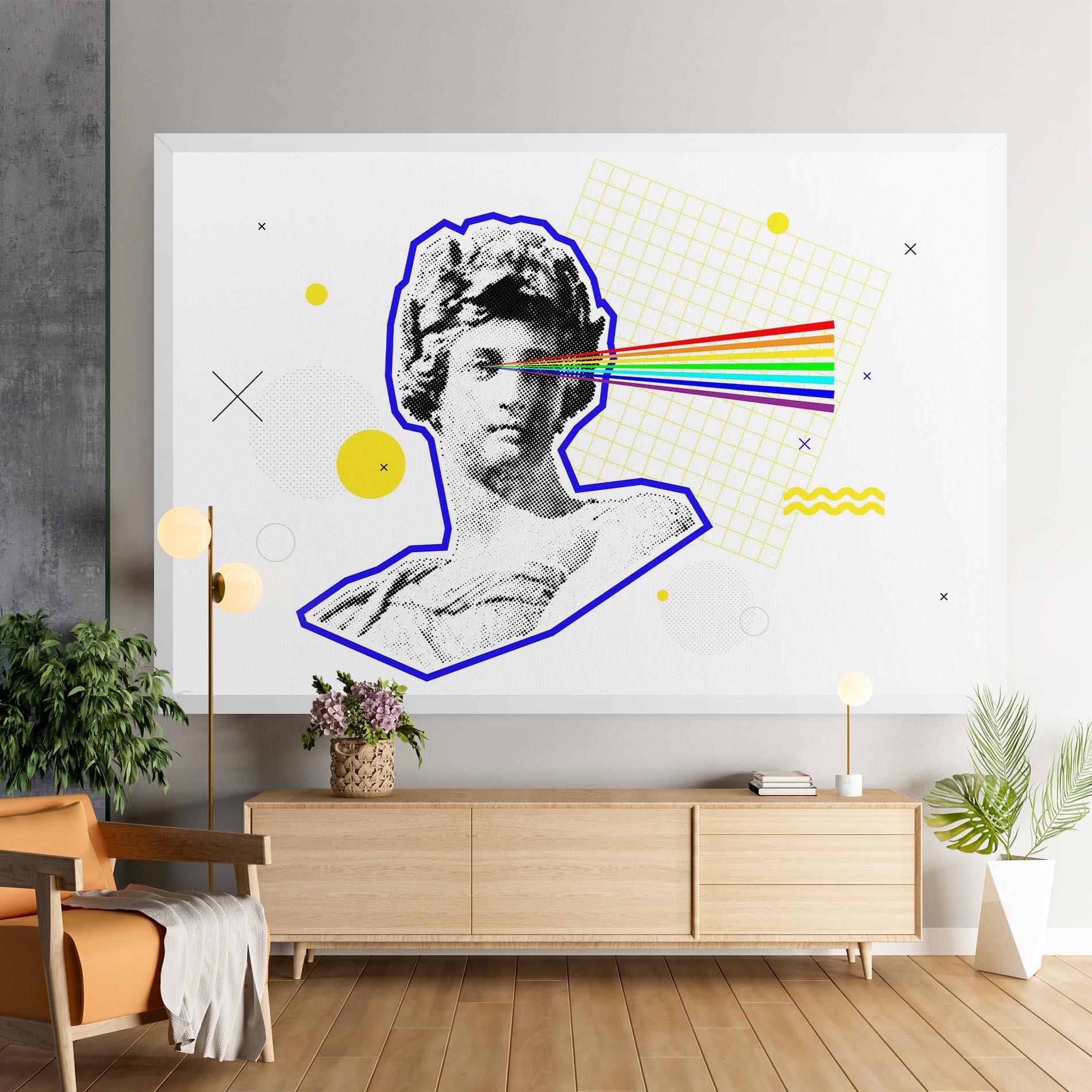 Tablou Canvas Rainbow Statue mockup 9